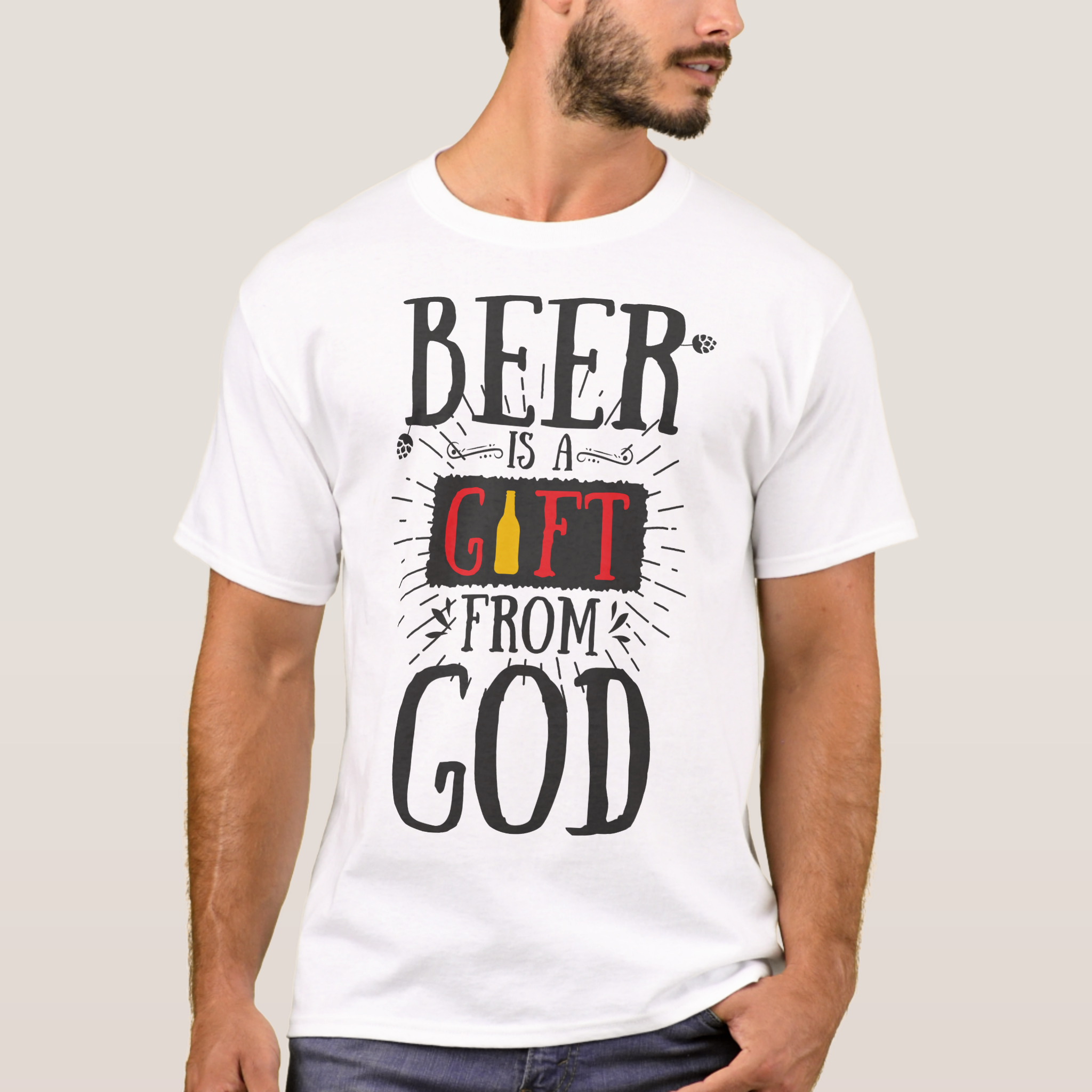 Футболка "Beer is a Gift from God"