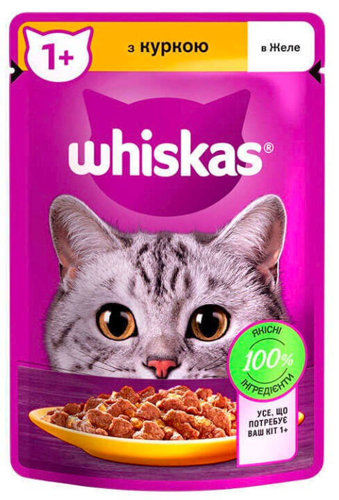 Віскас пауч курка в желе 85г