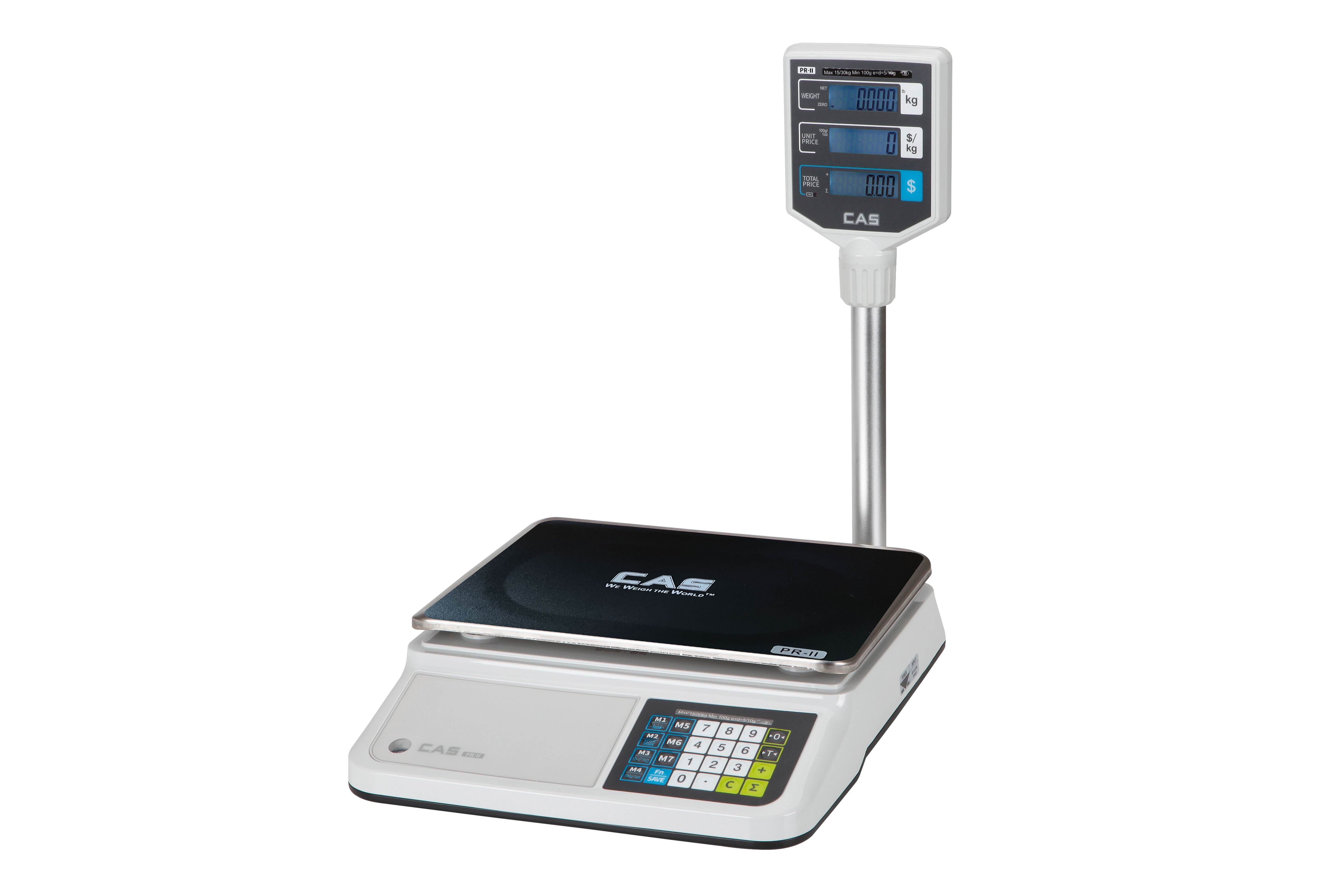 Ваги торгові CAS PR II P зі стійкою з LCD дисплеєм