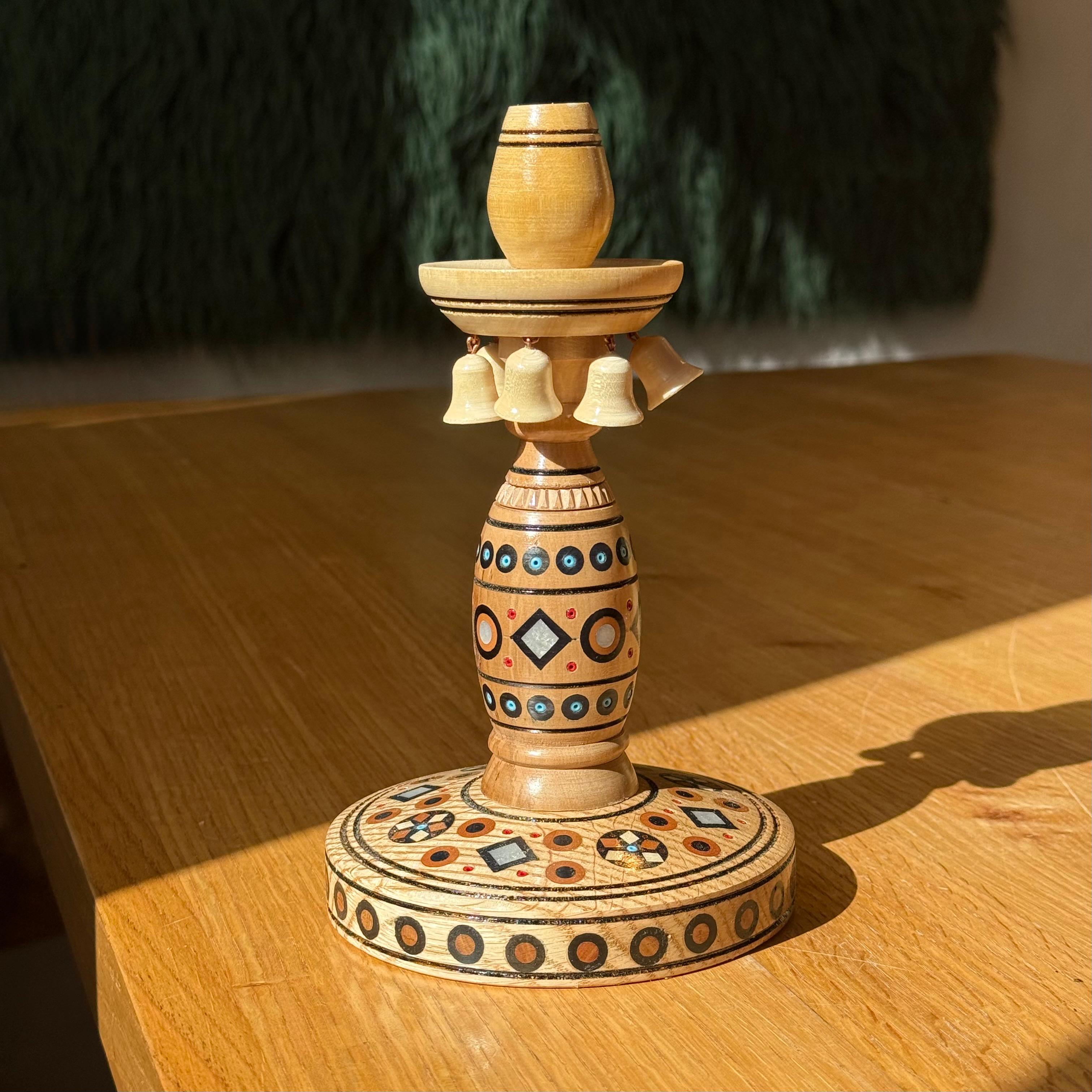 Інкрустований свічник "Дзвоники", 21,5 см