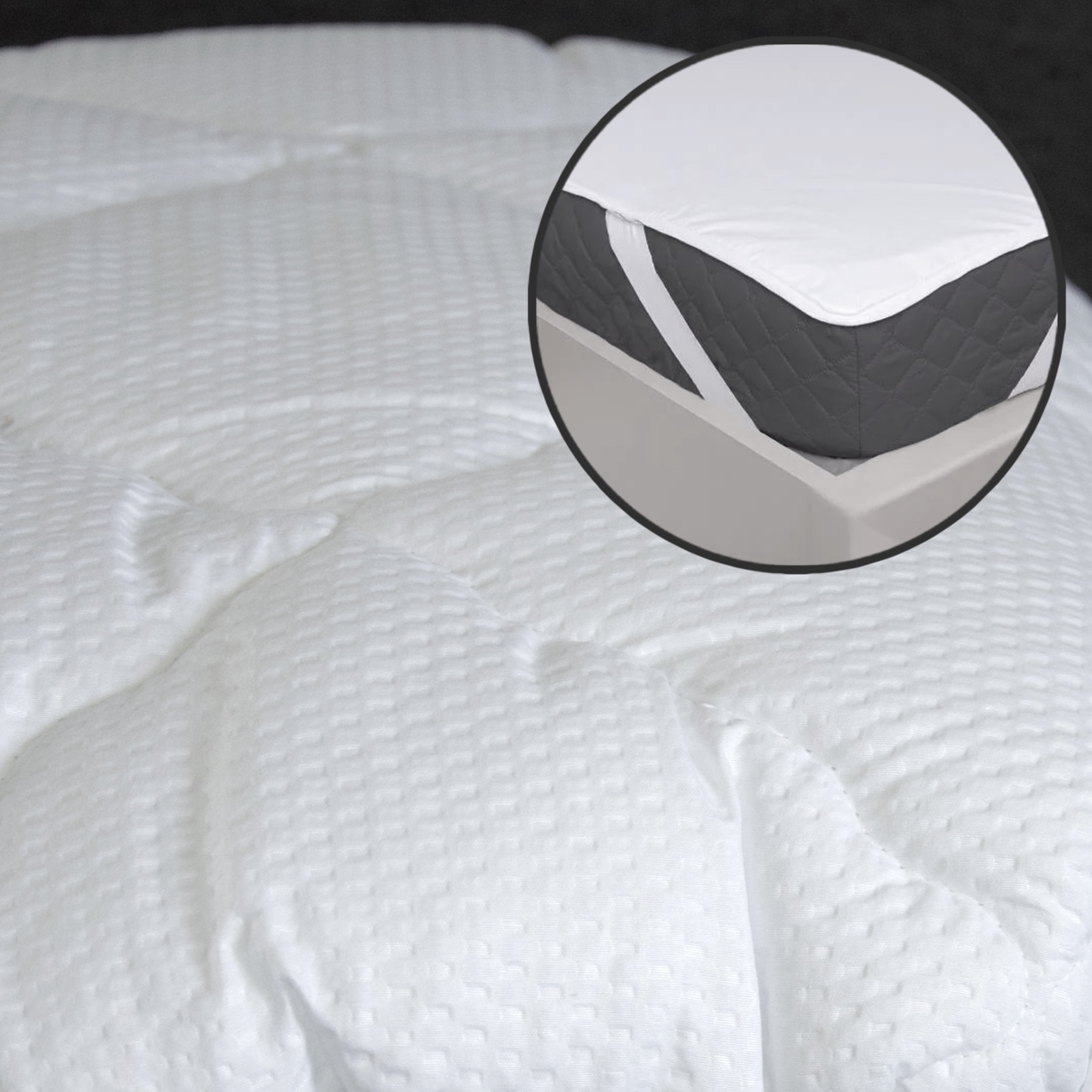 Захисний м'який наматрацник На 4-резинках по кутах