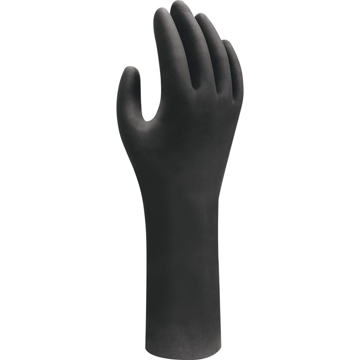 Black biodegradable nitrile glove