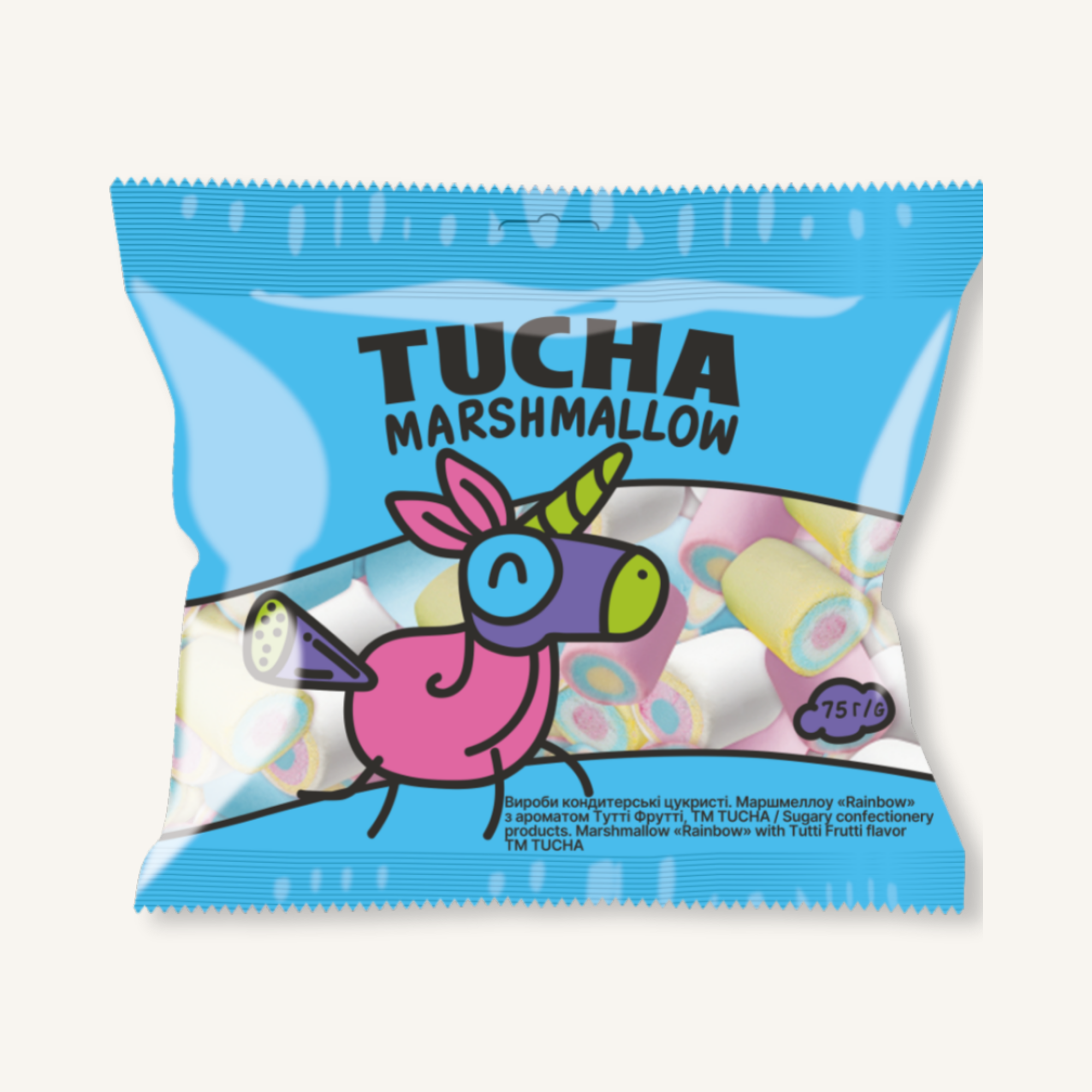 Маршмелоу ТМ TUCHA «Rainbow» з ароматом Тутті Фрутті