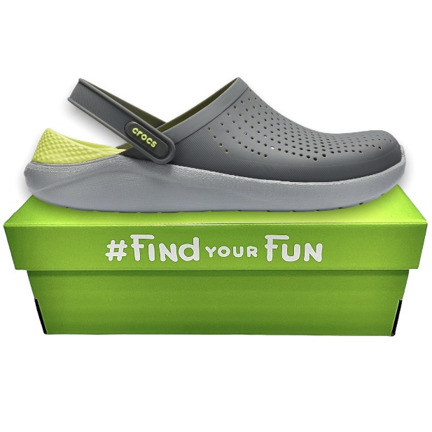 Crocs LiteRide Clog Grey/Light Green Сабо Крокси чоловічі / жіночі сірі з зеленим