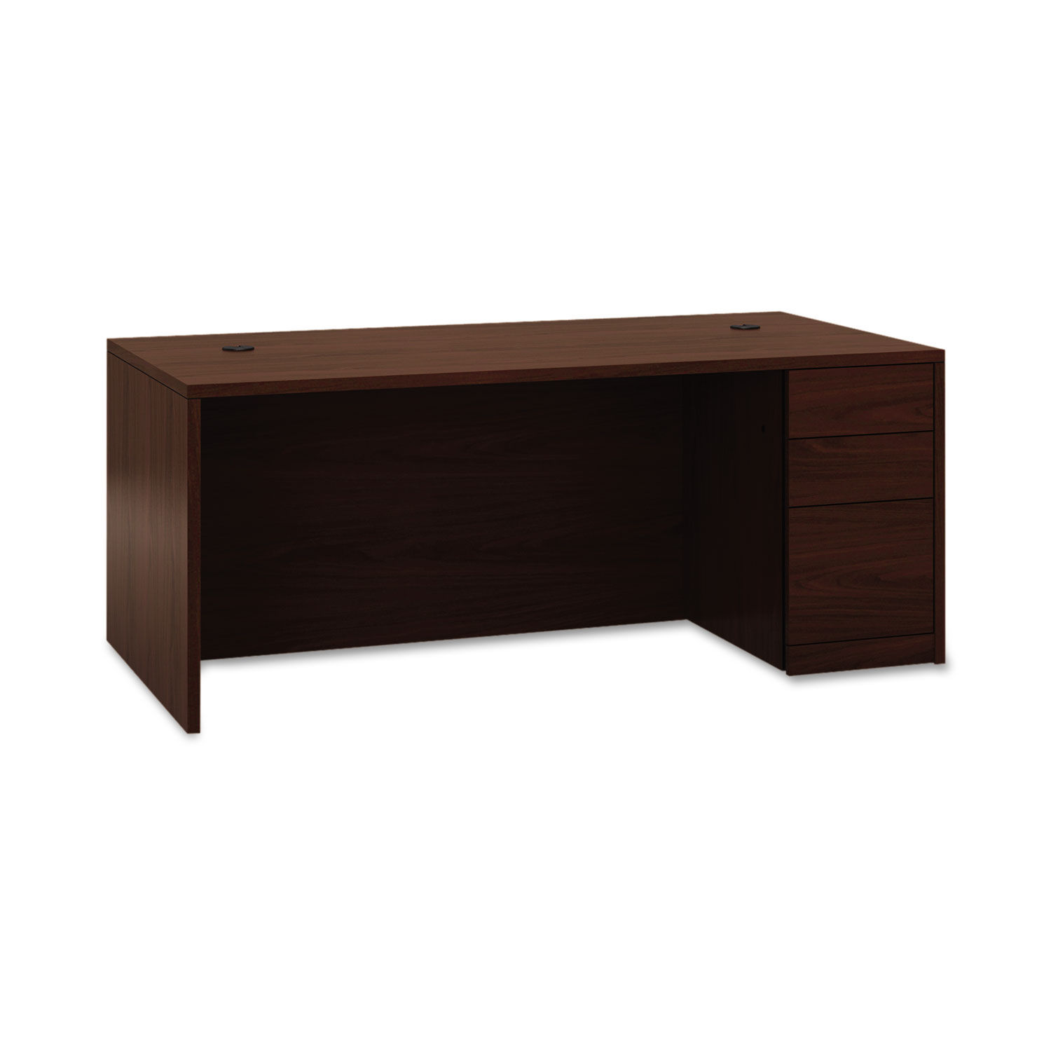 HON® 10500 Series 72″ Right Pedestal Desk (Mahogany)