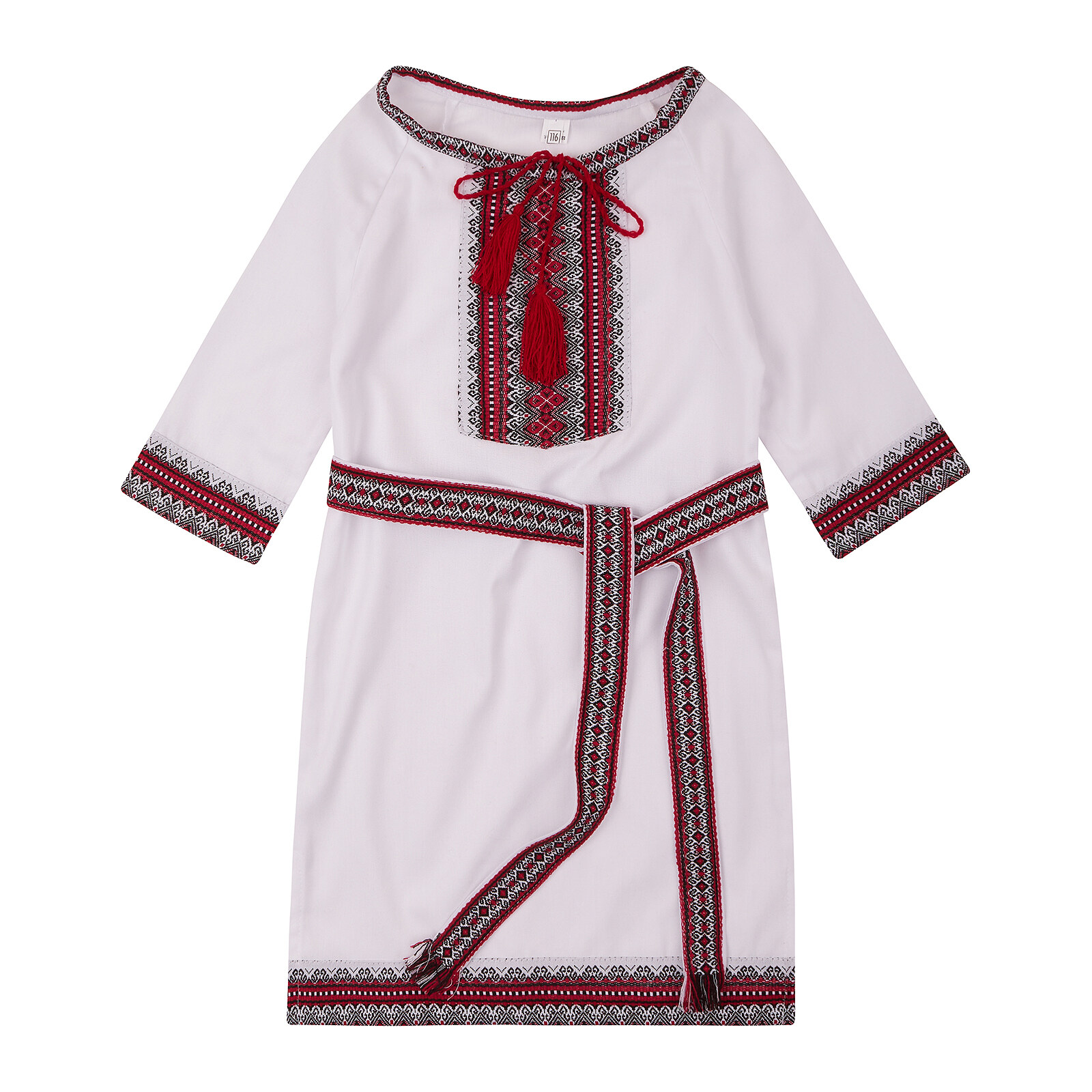 Плаття для дівчинки орнамент трьохчетвертний рукав