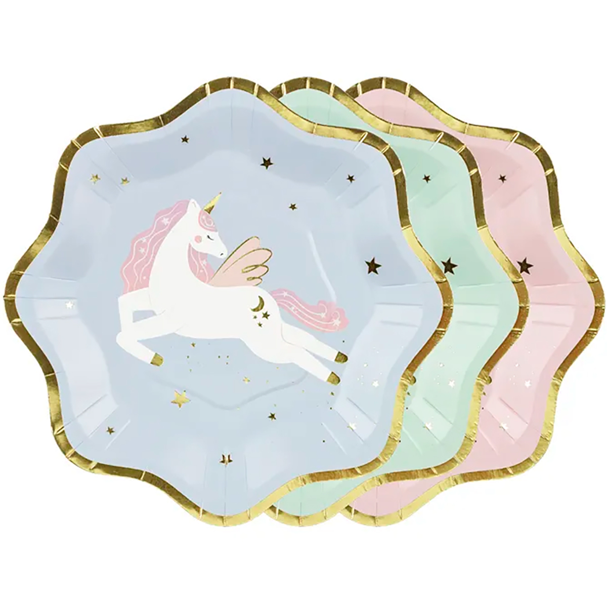 Тарілочки Єдинороги 6шт мікс