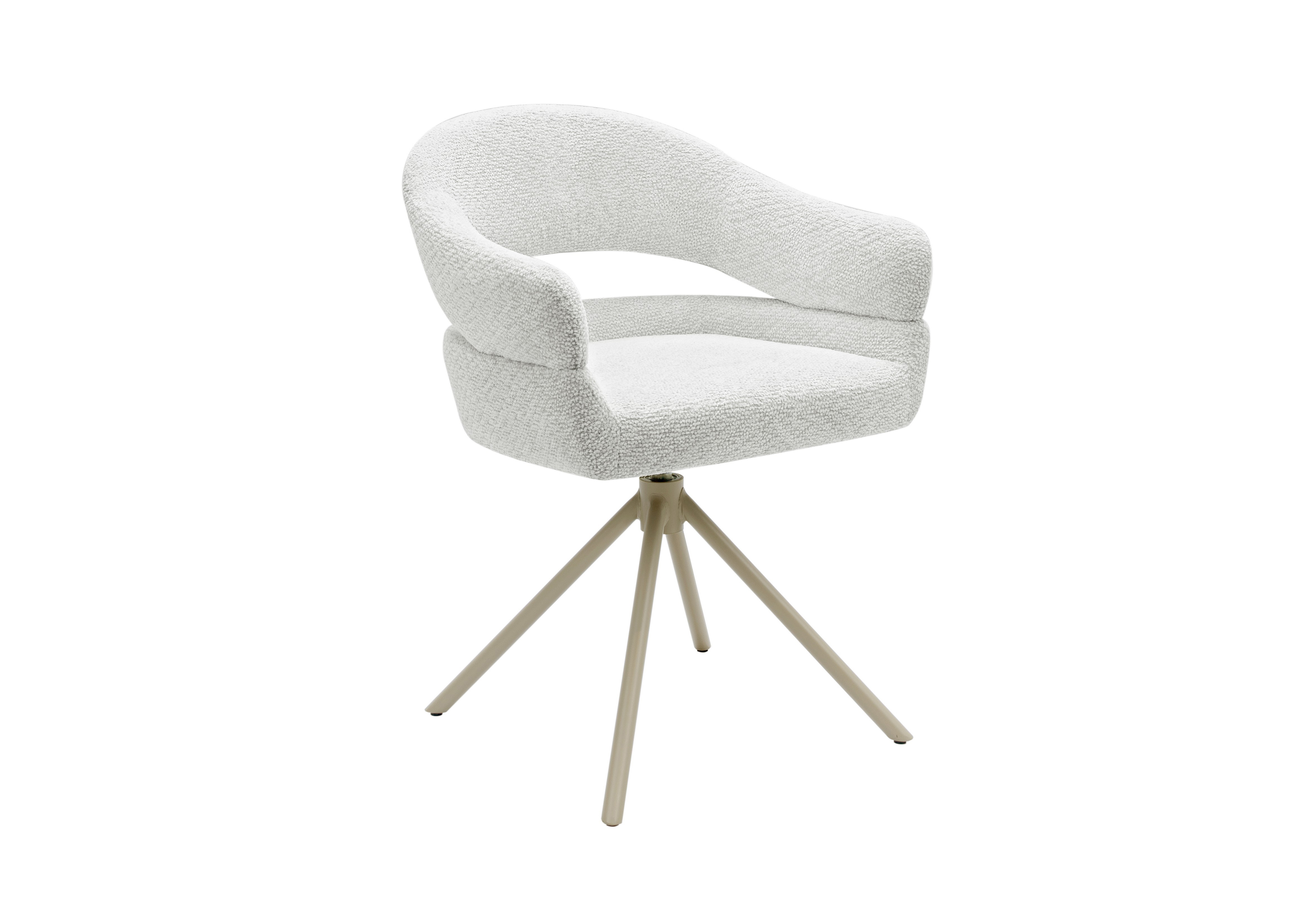 Стілець поворотний R-180 молочна хмара + капучино