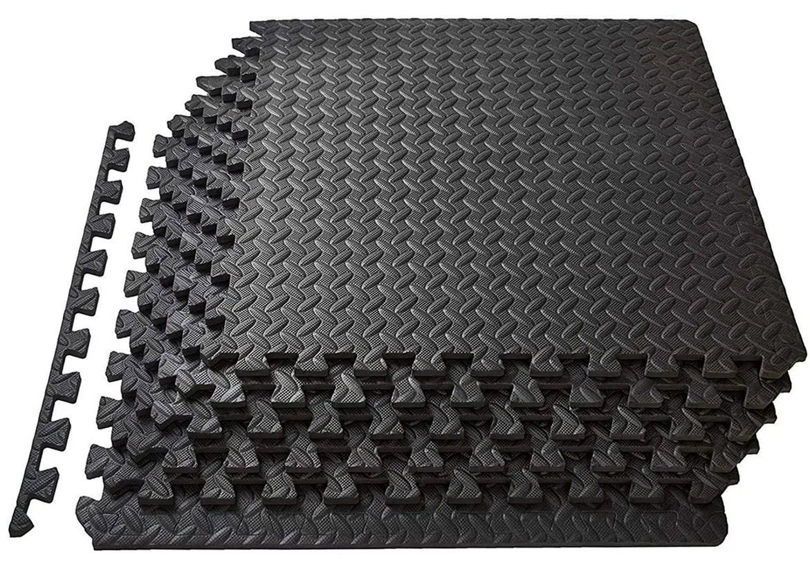 Татамі мат EasyFit SwallowTail 4 шт (60х60х1 см) пазл хвіст ластівки з бортиком