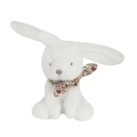 М’яка іграшка DouDou Зайчик з рожевим шарфом 16 см