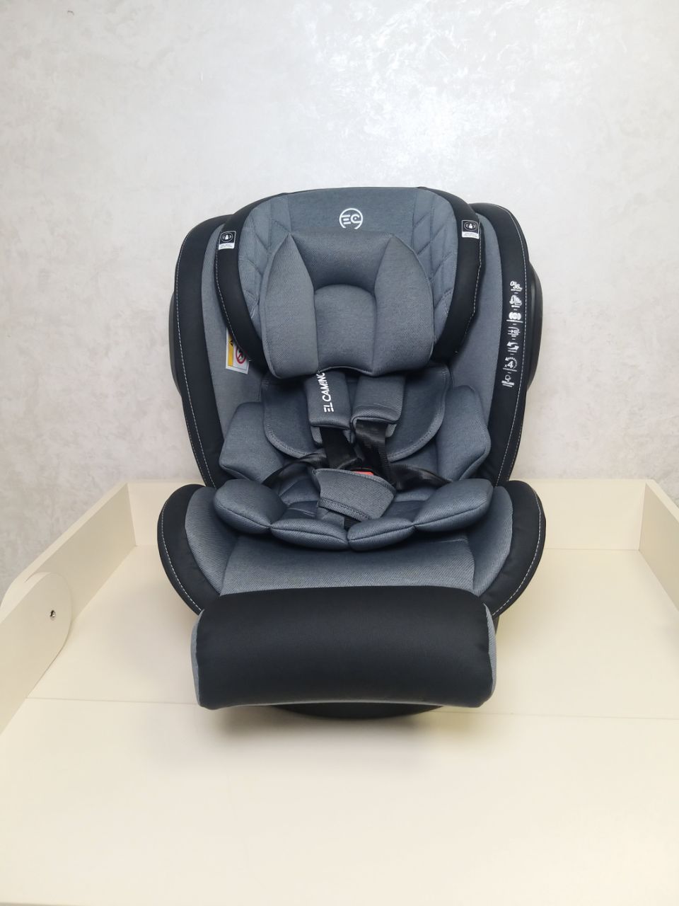 Автокрісло EL Camino ME 1045-1 Evolution 2 360⁰  0-36 кг Melange Gray