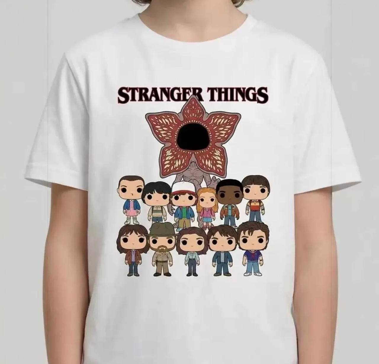 Футболка Дивні Дива, Футболка біла, Футболка Stranger things