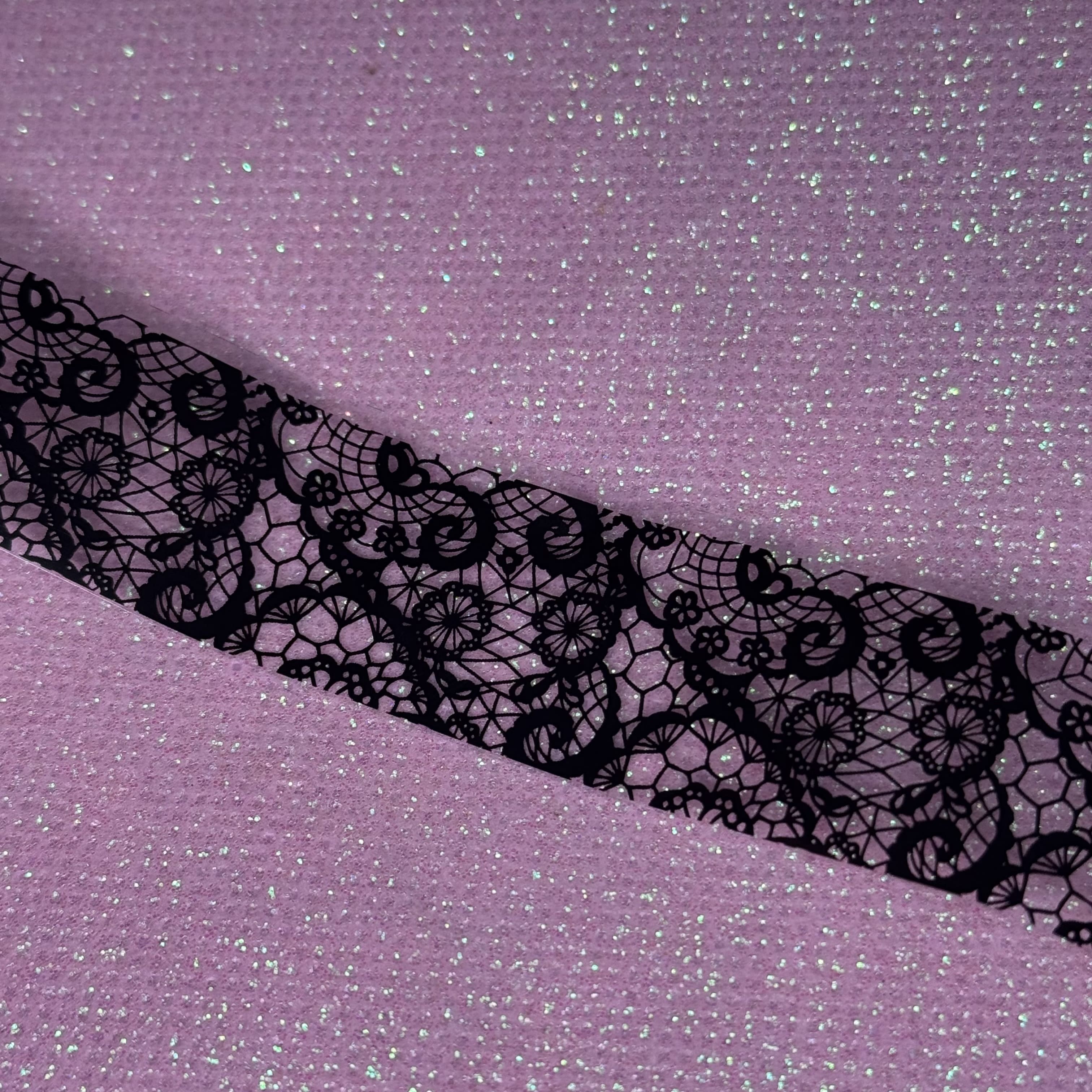 Фольга для нігтів "Чорне мереживо" №8