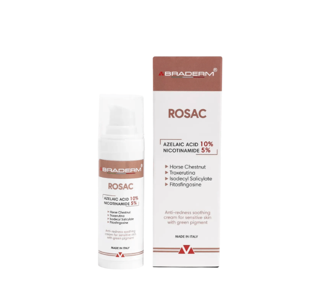 Заспокійливий крем для чутливої шкіри Braderm Rosac Cream (Розак Крем)