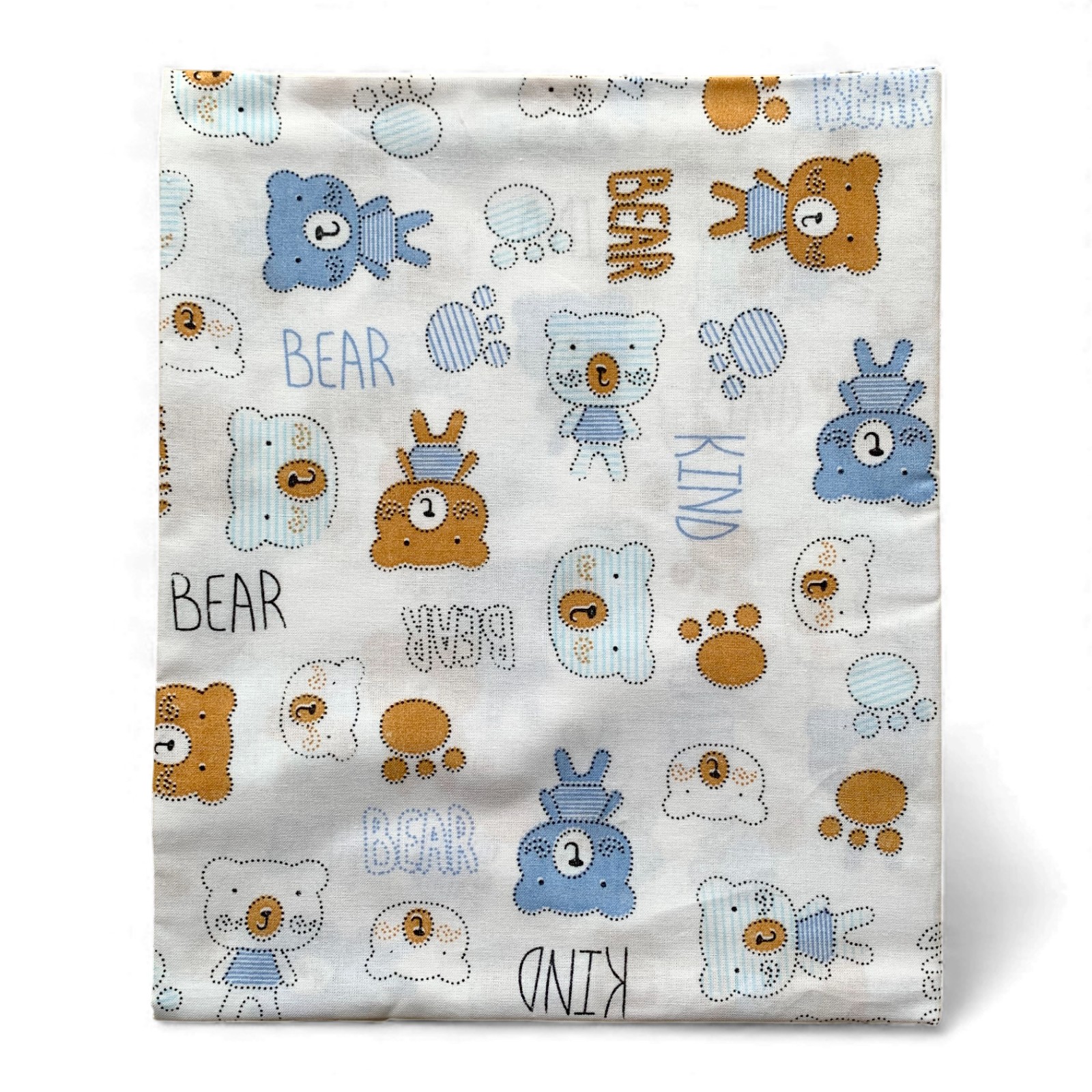 Пелюшка ситцева 110 х 100 см Kind Bear блакитний