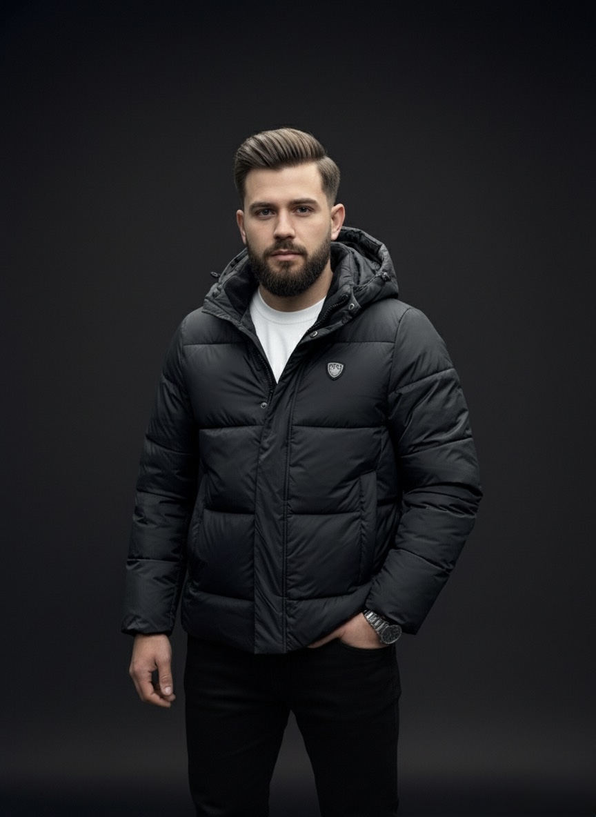 Універсальна ексклюзивна зимова чоловіча куртка black: стильна чорна куртка, преміум якість. Офіційний сайт