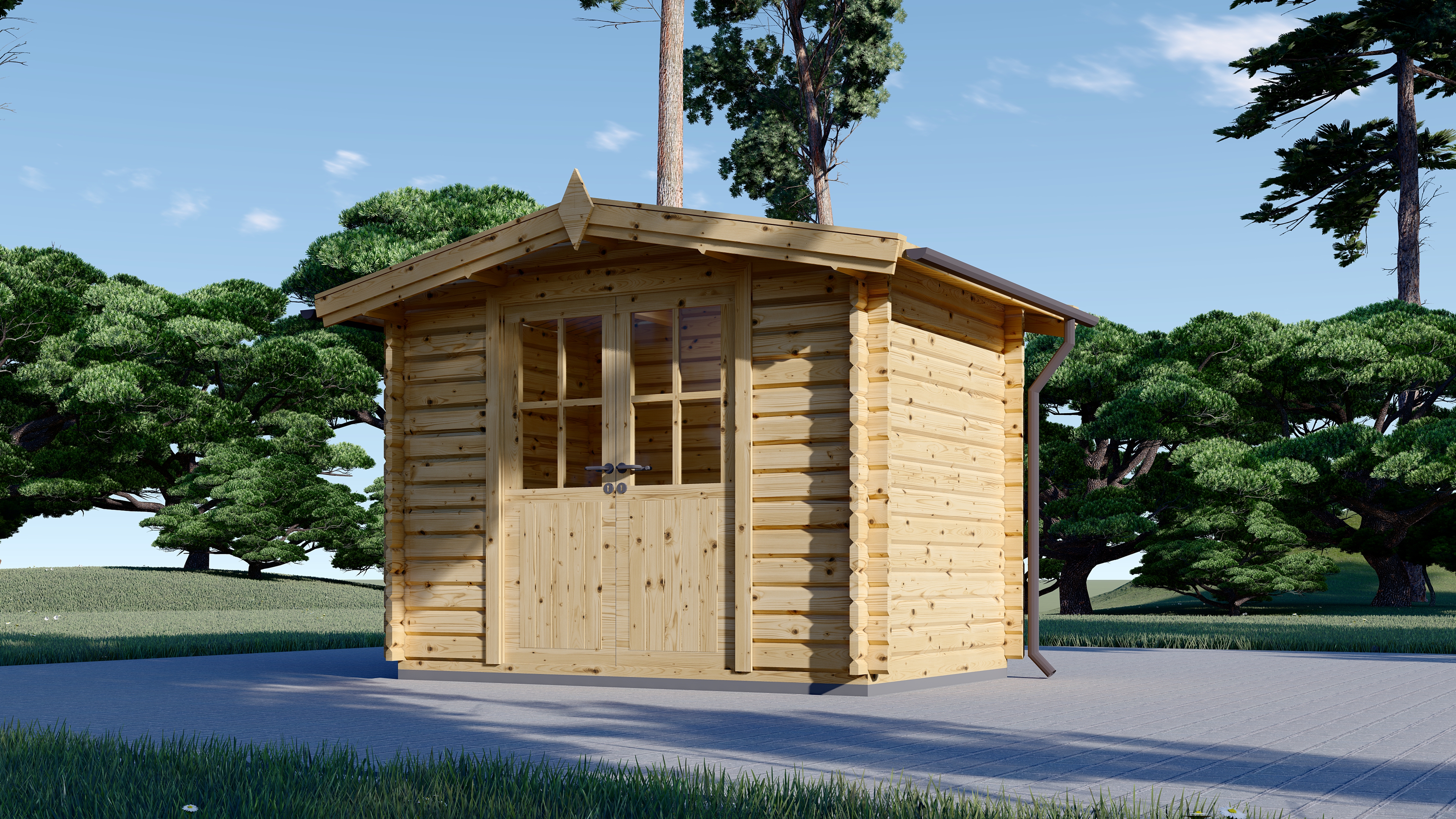 Caseta de jardín de madera Myki 3x2