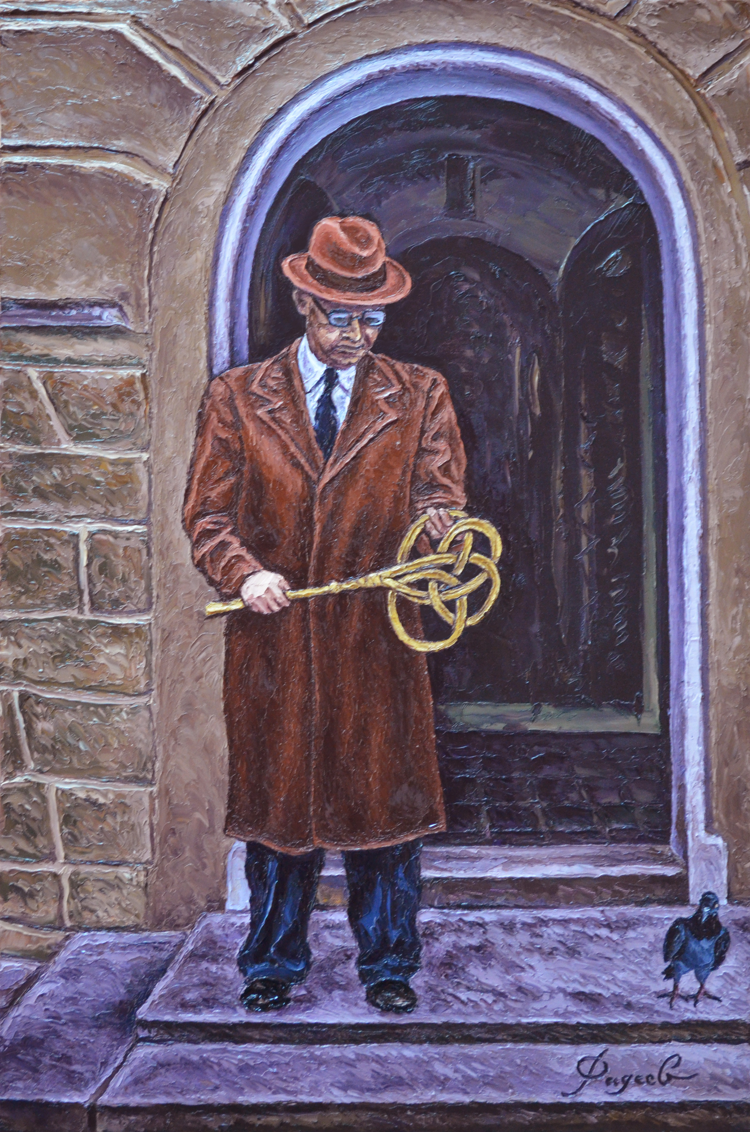 2. Gentleman with a carpet beater