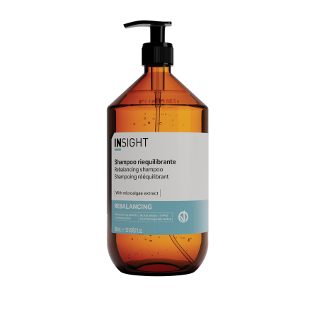 Insight Rebalancing Sebum Control Shampoo - Шампунь проти жирної шкіри голови 900 мл (скляне упакування)