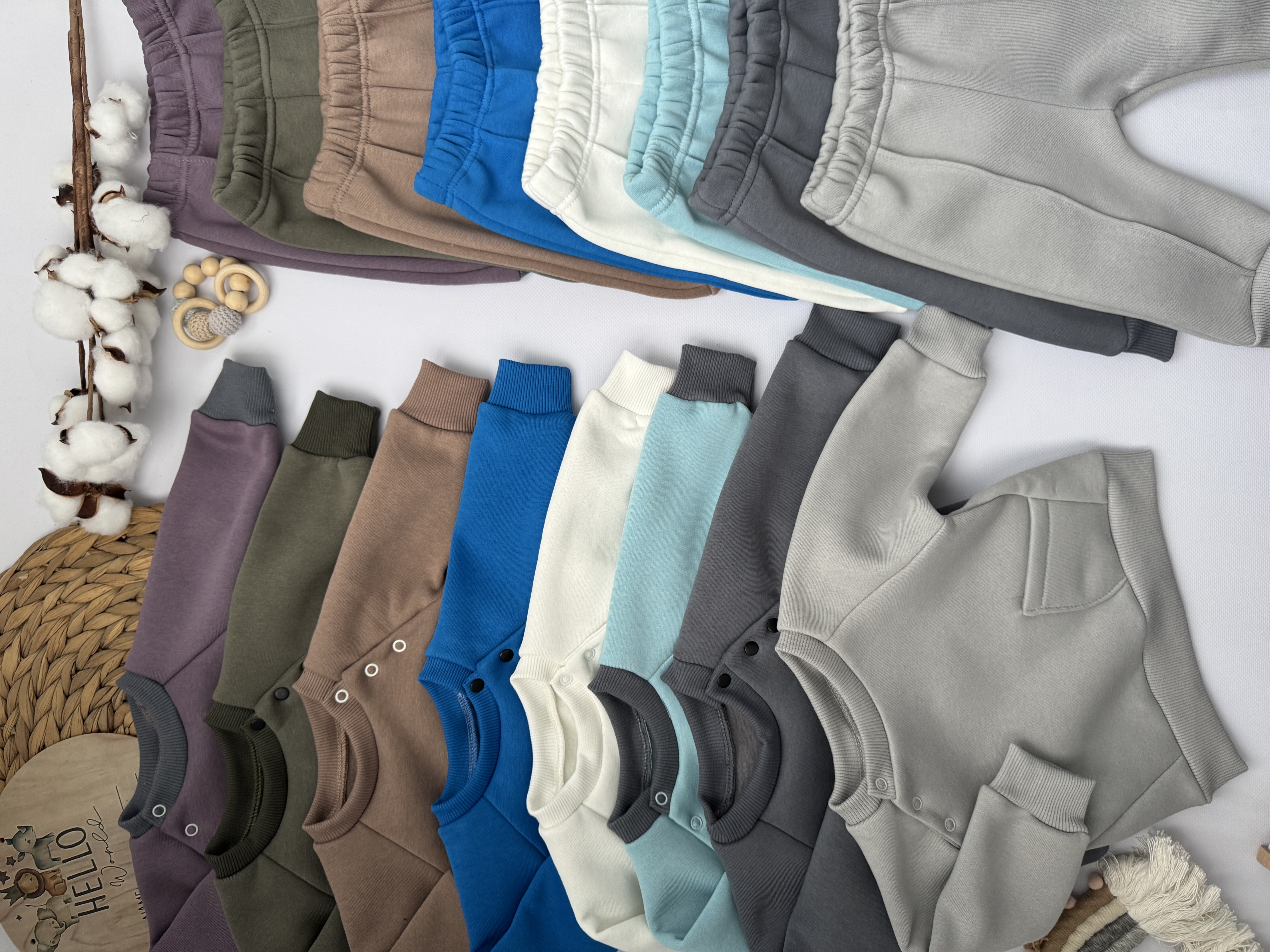 Теплий дитячий комплект для новонароджених : штанці+ кофтинка (трьохнитка з начісом)