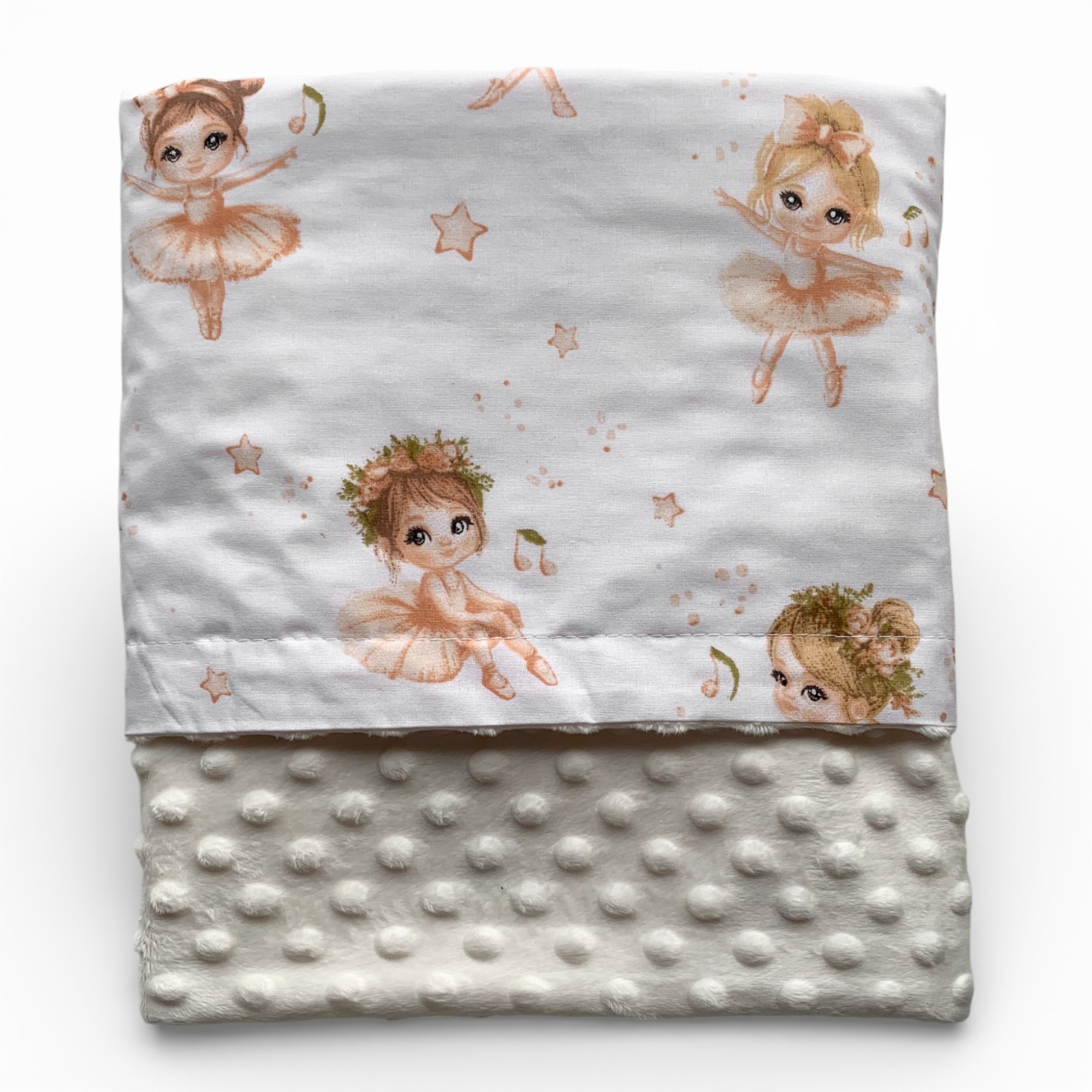 Плед плюшевий 100 х 80 см Балерина молочний плюш