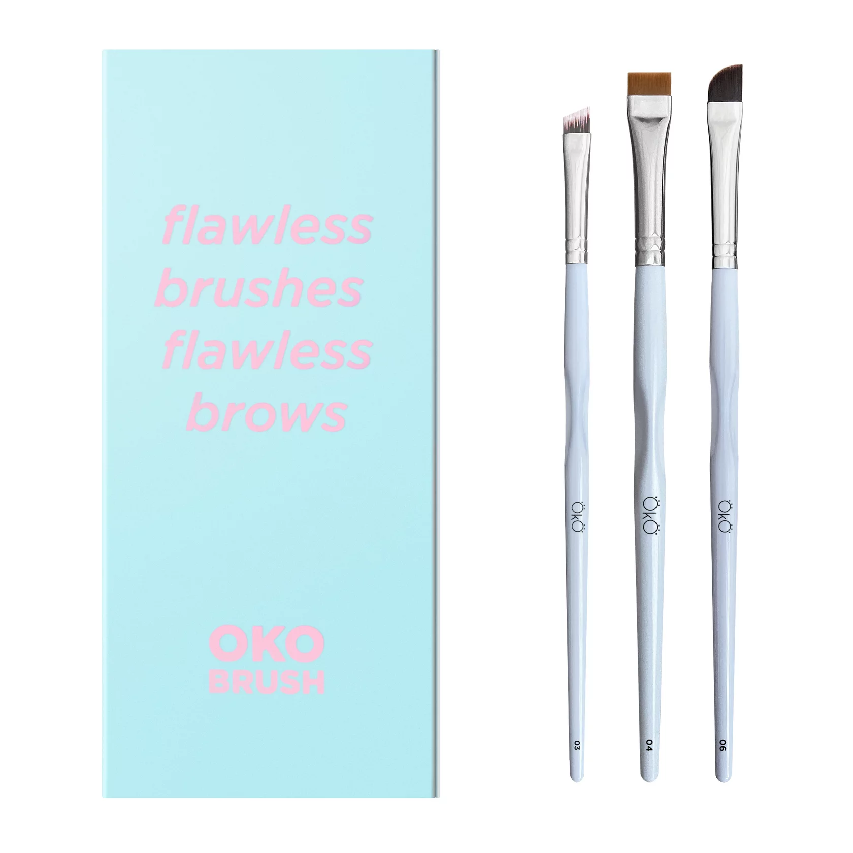 Комплект четки OKO  "Flawless Brushes Flawless Brows"