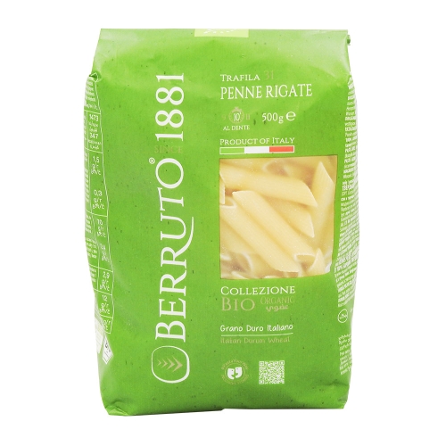 Pâtes italiennes Penne rigate BIO (1x500g)