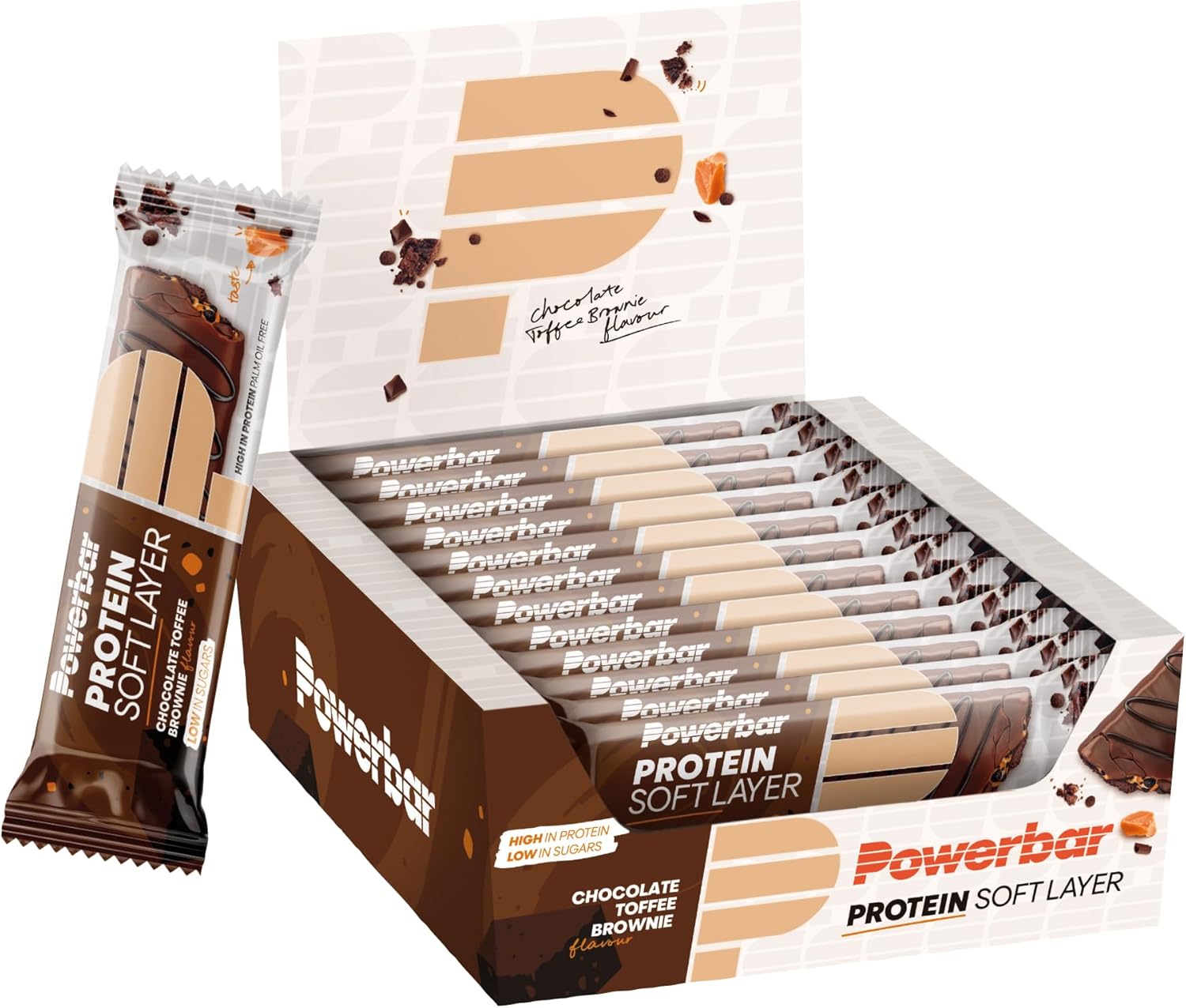 Powerbar Protein Soft Layer Протеїновий батончик - 12 шт x 40 г - Шоколад без пальмової олії