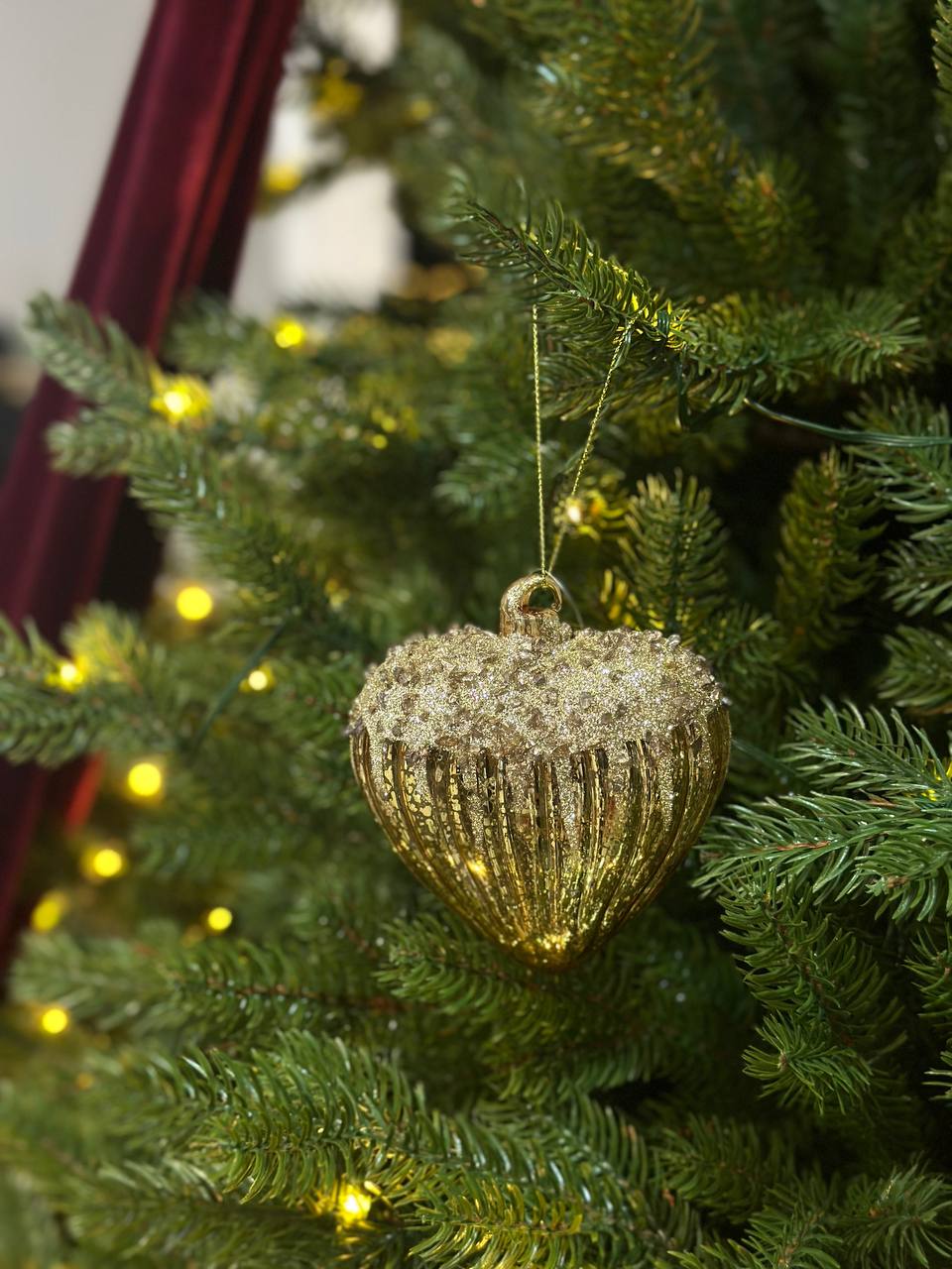 Ялинкова прикраса Серце, 10 см