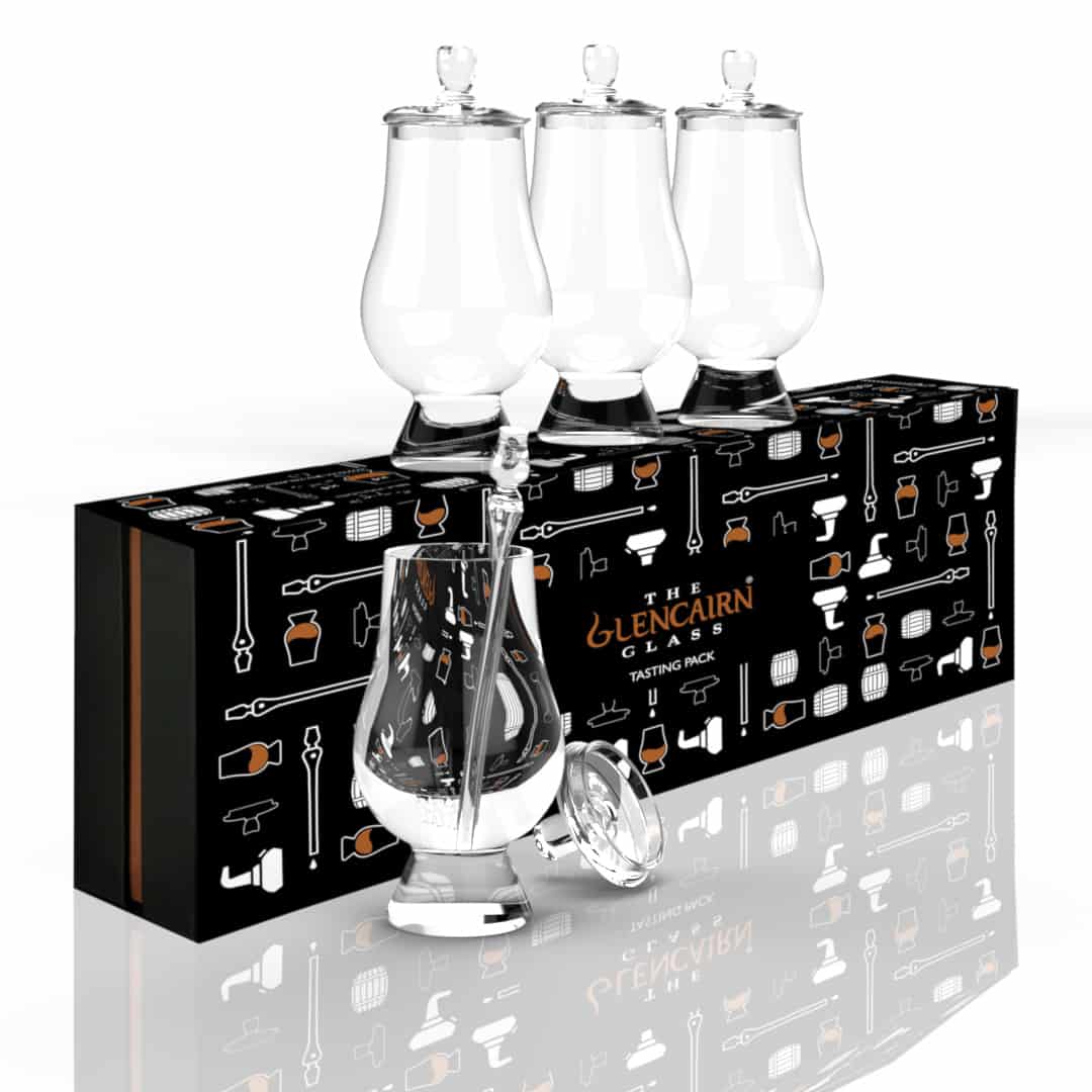 Дегустаційний набір келихів Glencairn Glass з кришечками та піпеткою, в презентаційній коробці , 4 келихи