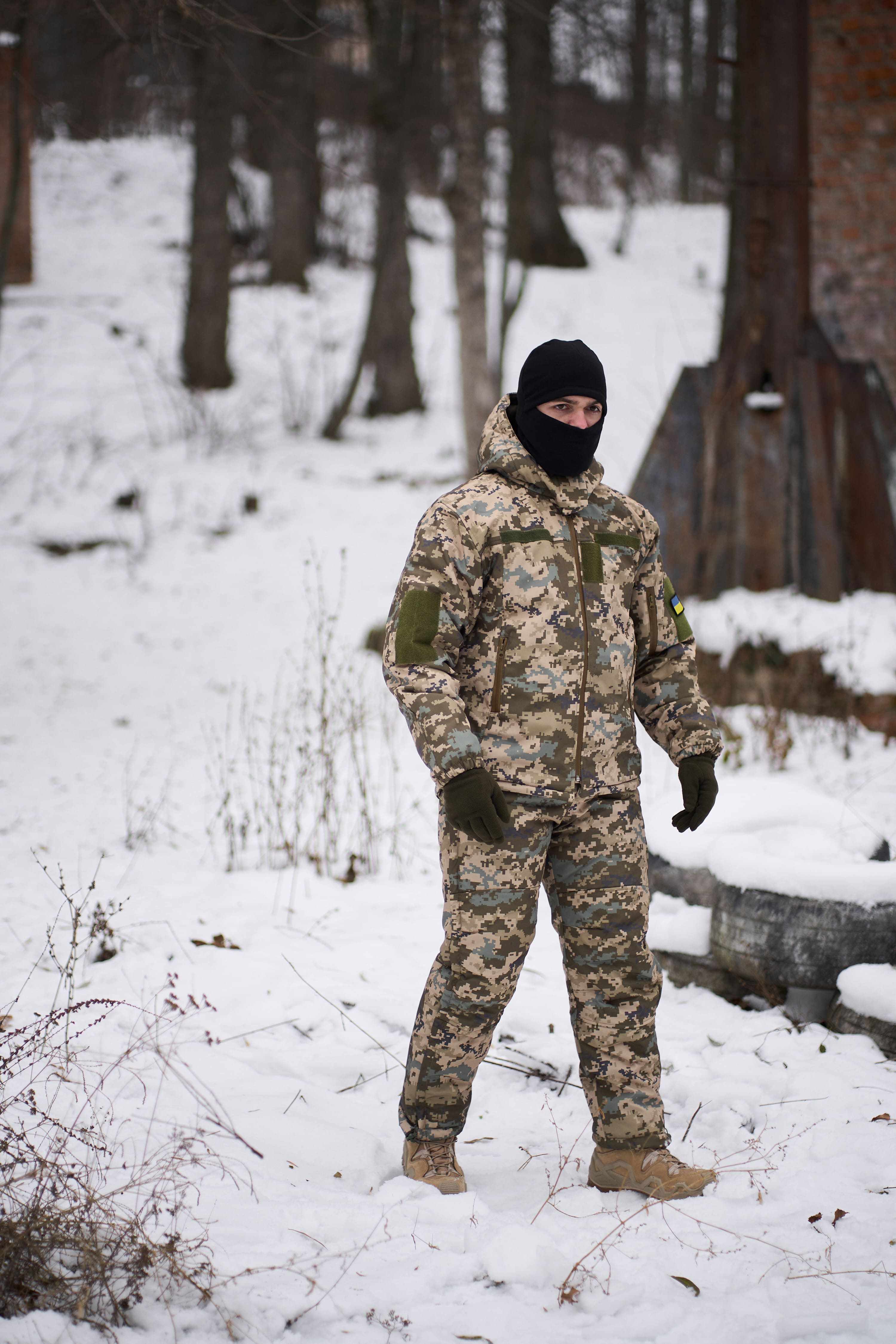 Костюм тактичний зимовий теплий "Warrior" зелений піксель. Термоковдра у ПОДАРУНОК!