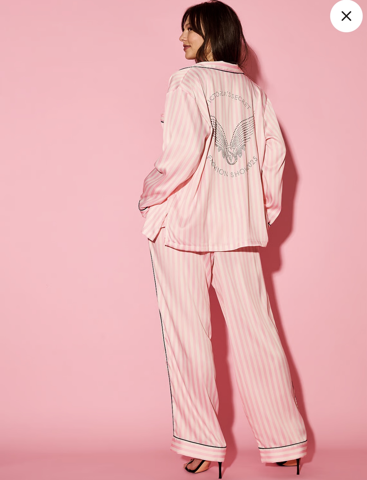 Піжама Victoria's Secret Satin Shine Stripe Long Pajama Set