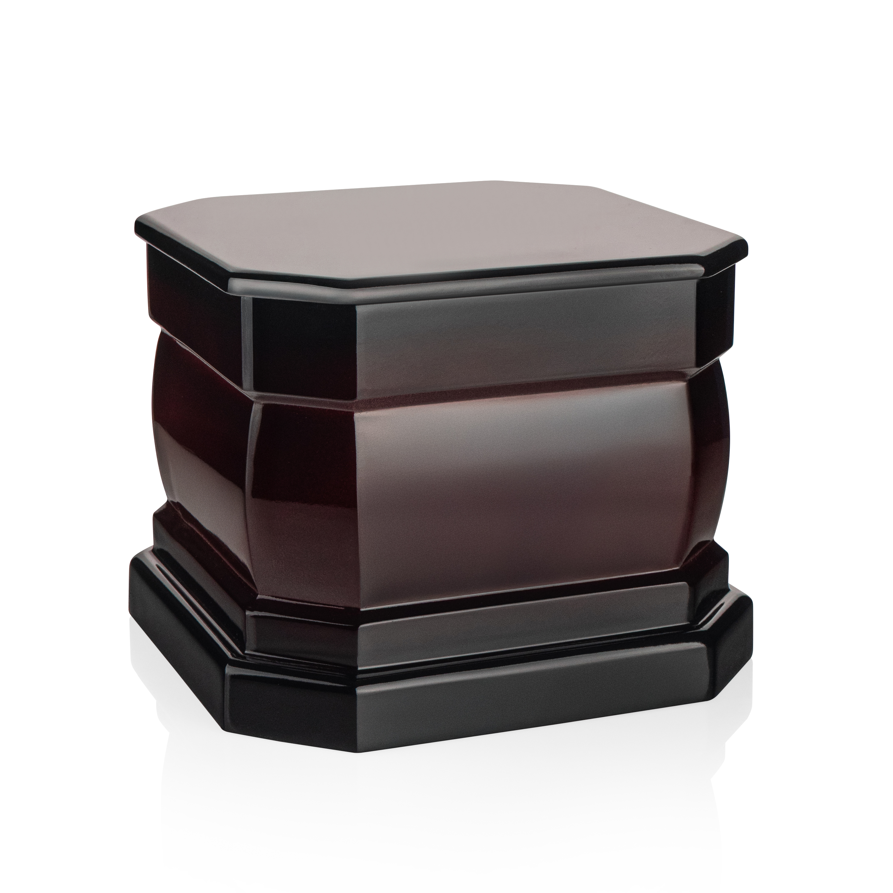 Урна ритуальна з МДФ, 8-гранна чорна