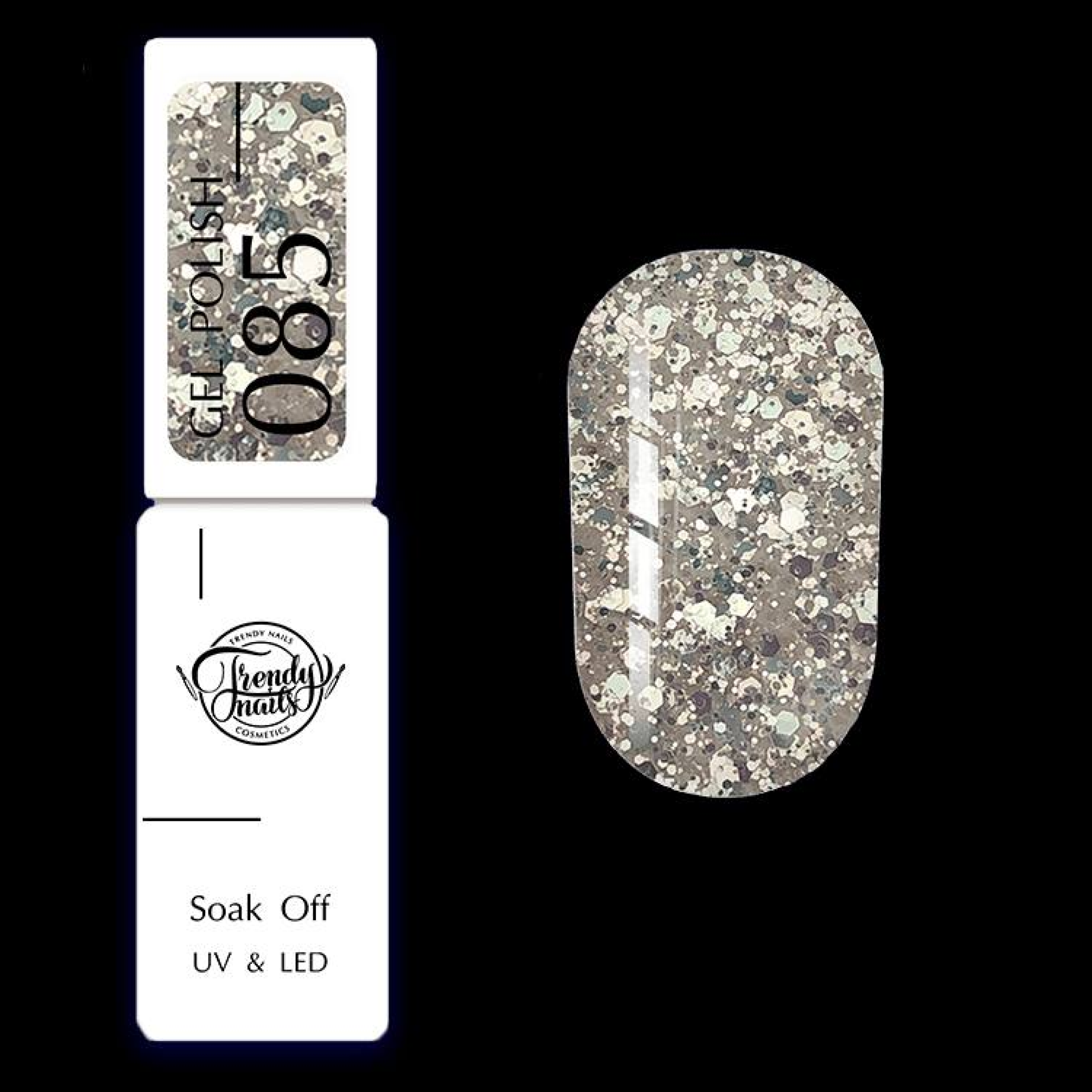 GEL POLISH GLITTER COLOR  8 ml