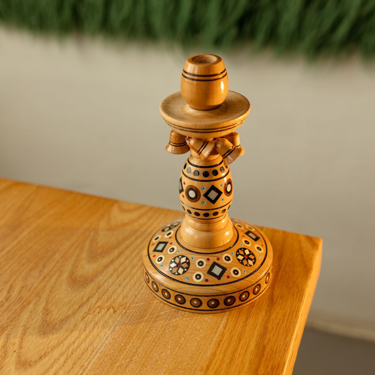 Інкрустований підсвічник, 20 см