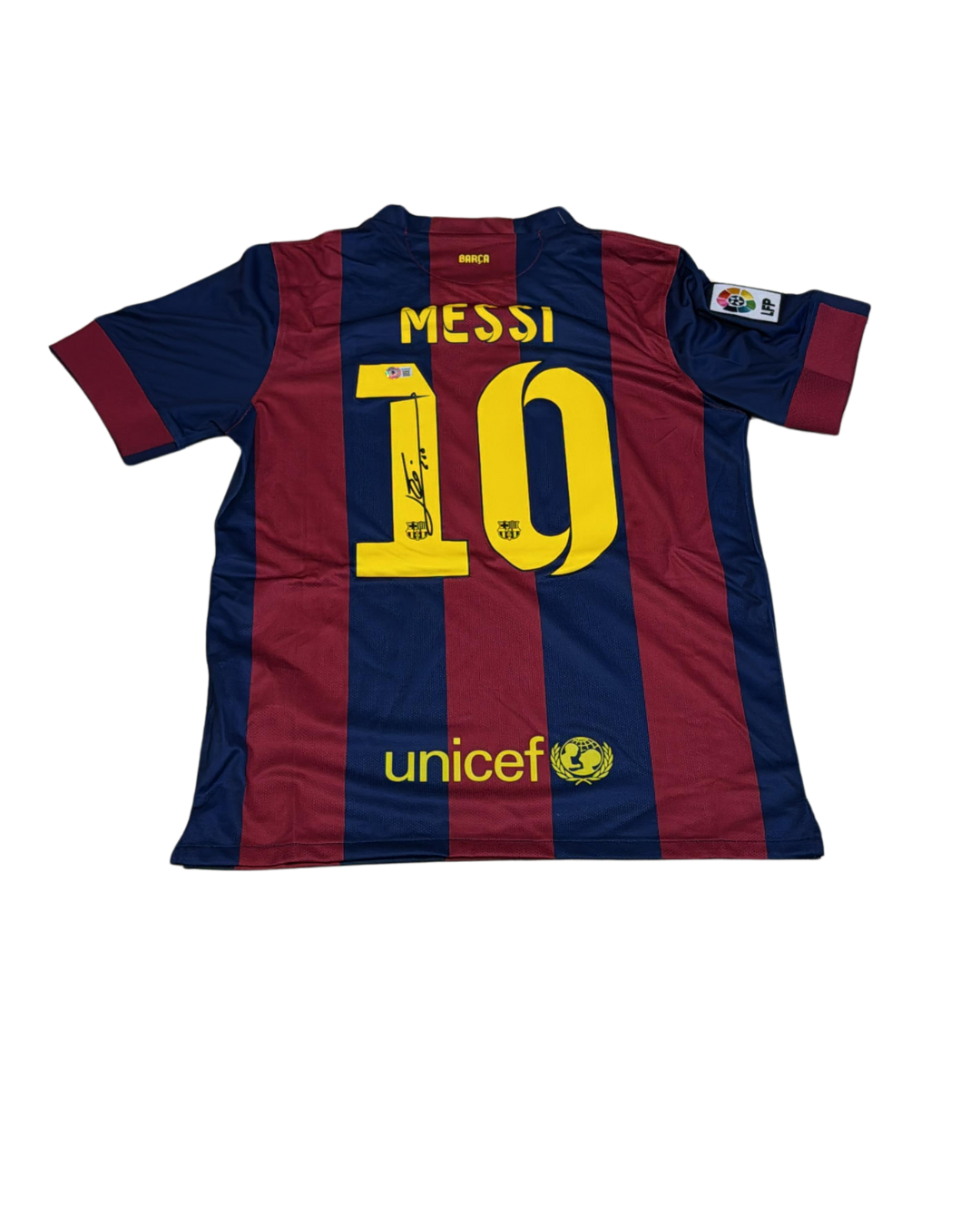 LIONEL MESSI BARCELONA JERSEY SIGNED CERTIFICADO BECKETT
