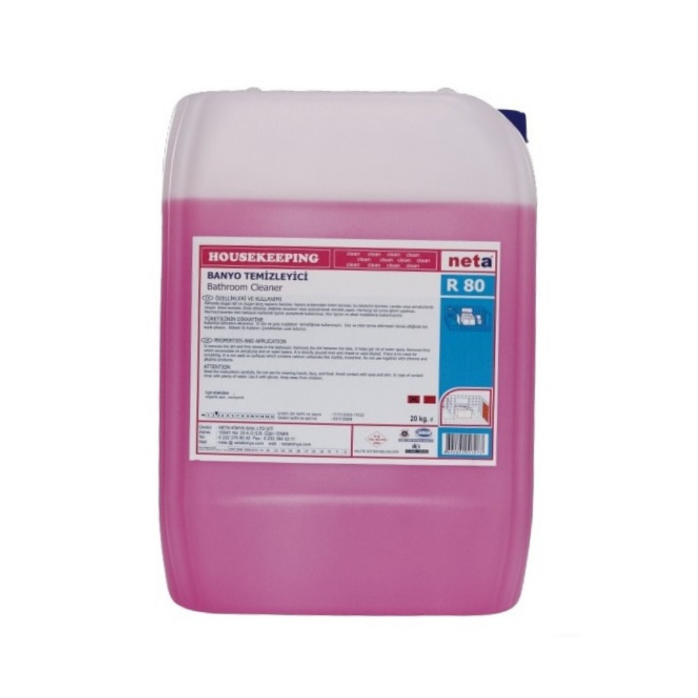 Концентрат 1:4 для видалення нальоту та іржі в ванній кімнаті ОПТОМ, R 80, Neta, 5 кг