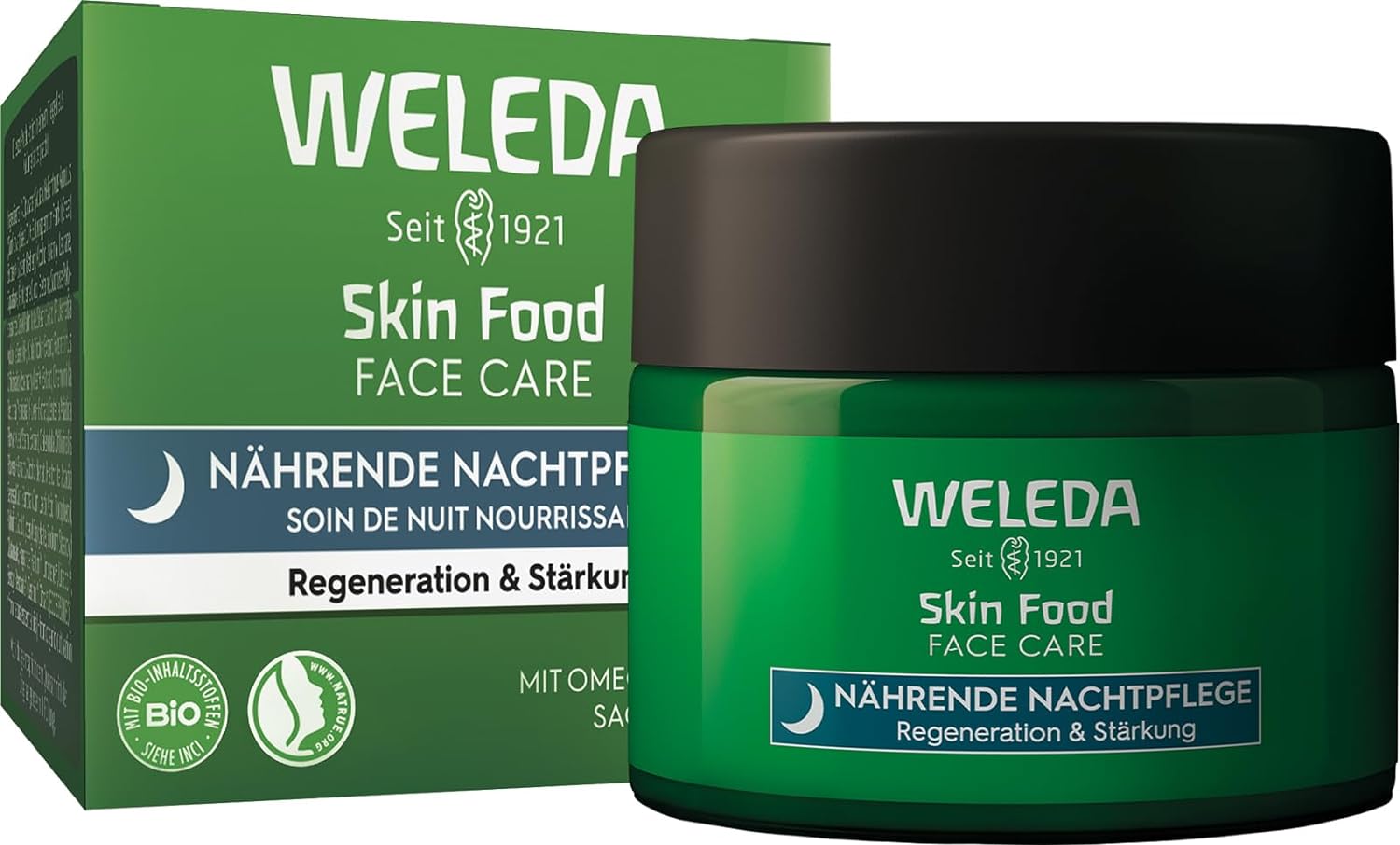 WELEDA Organic Skin Food Нічний Крем для Обличчя - Відновлення та Зміцнення Шкіри з Маслом Інка та Маслом Ши - 40 мл