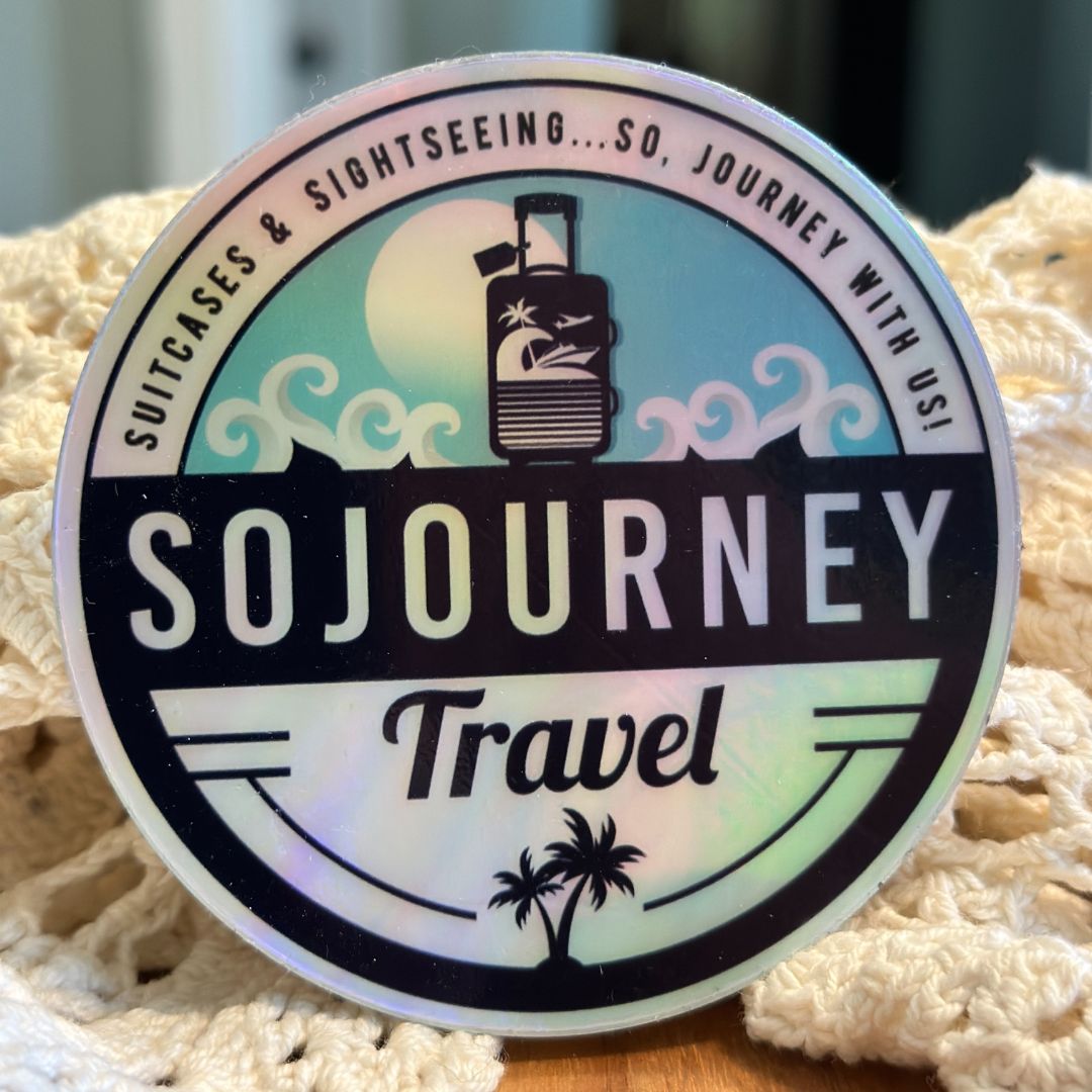 Sojourney Travel 3" Holographic Sticker