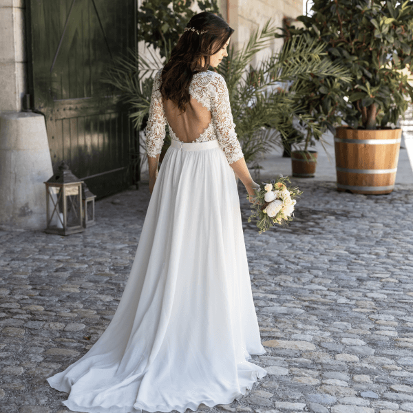 Zweiteiliges Brautkleid im Boho-Stil