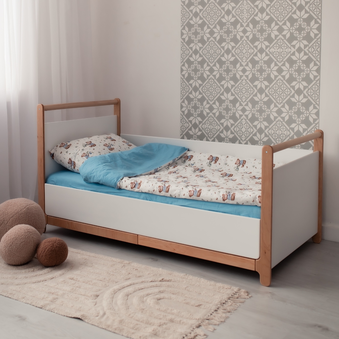 Дитяче ліжко-будиночок дизайнерське Монтессорі Мрія класичне - Біле