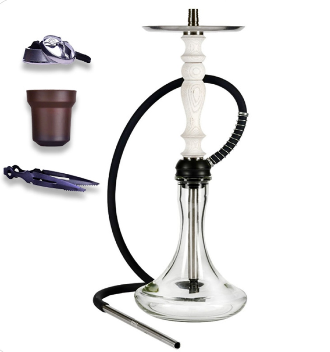 Кальян Aroma Hookah Bravo White Full Set 63 см