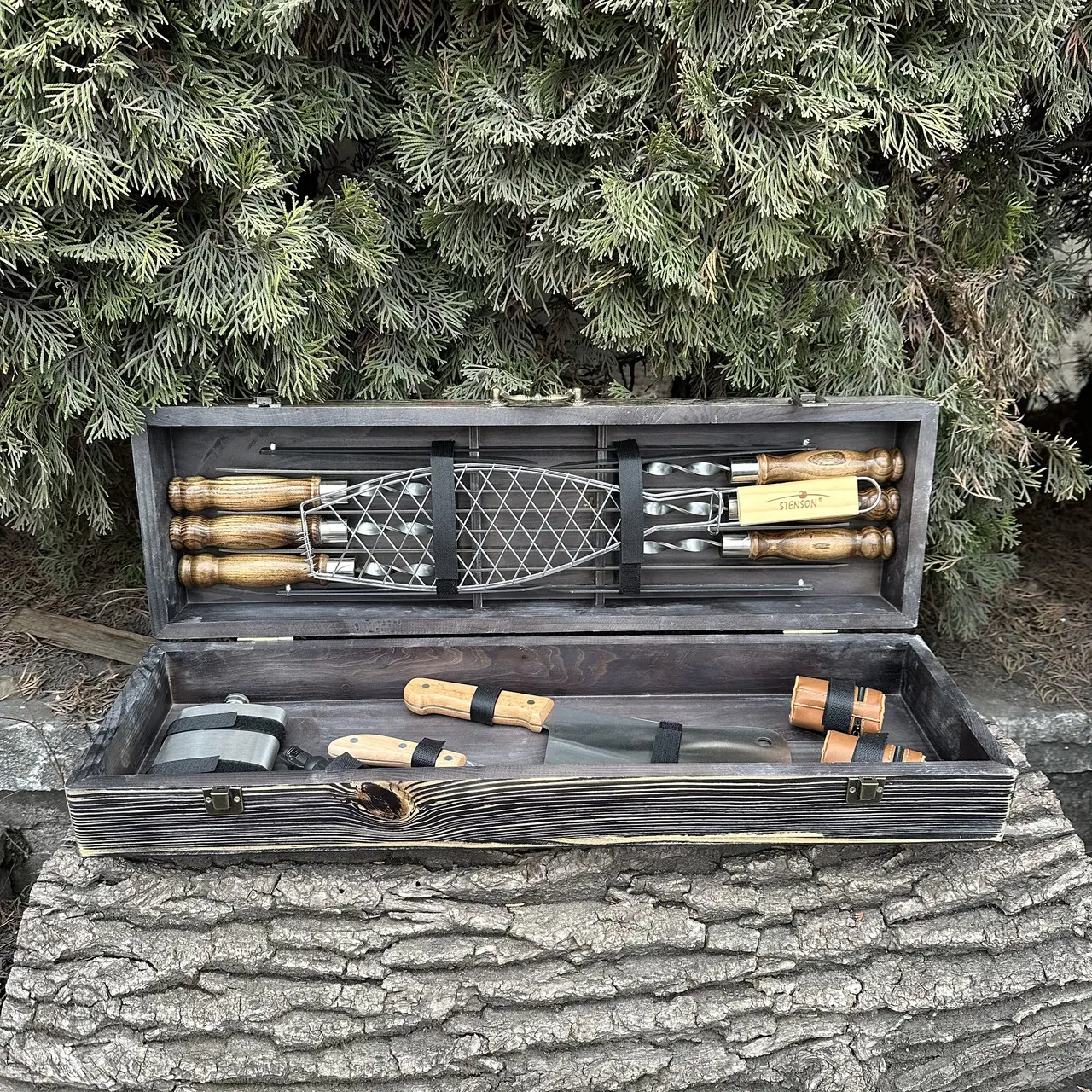 Подарунковий набір Майстер BBQ темна текстура