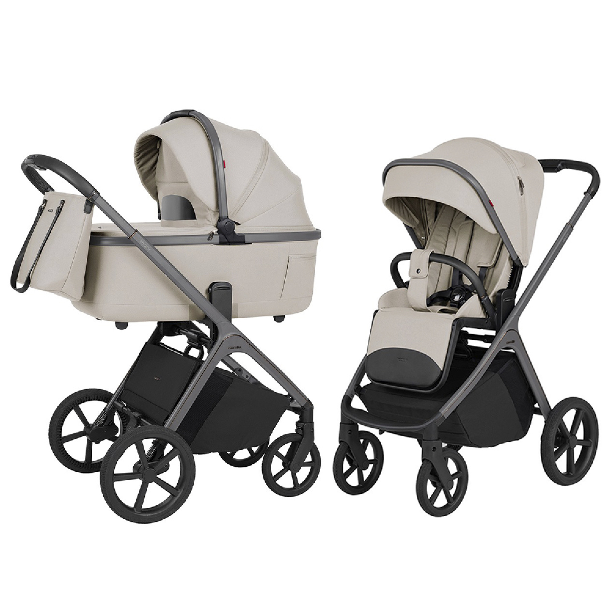 Коляска універсальна 2в1 CARRELLO Vector F CRL-6700 Zephyr Beige