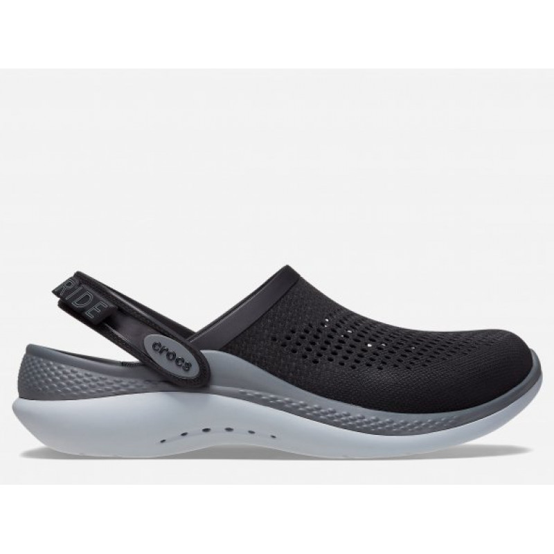 Crocs Literide 360 Clog Black / Slate Grey Сабо Крокси чоловічі / жіночі чорні з сірим