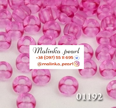 Бісер рожевий, кристальний