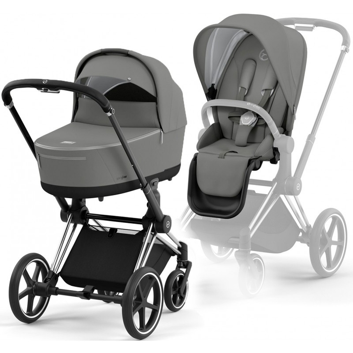 Коляска 2 в 1 Cybex Priam 4.0 Soho Grey