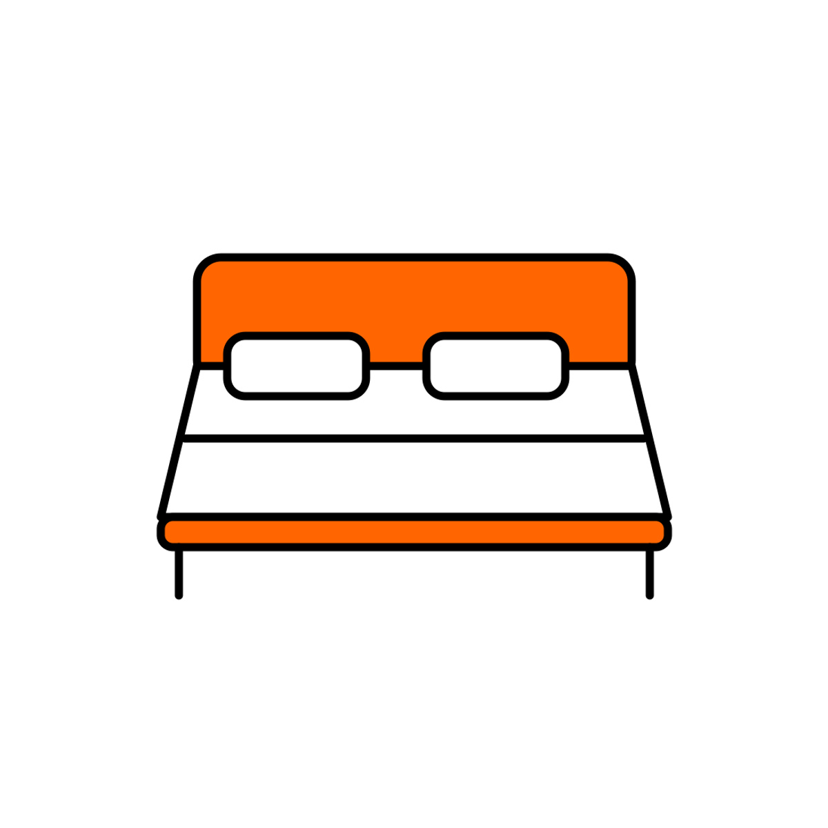 Tweepersoonsbed met matras