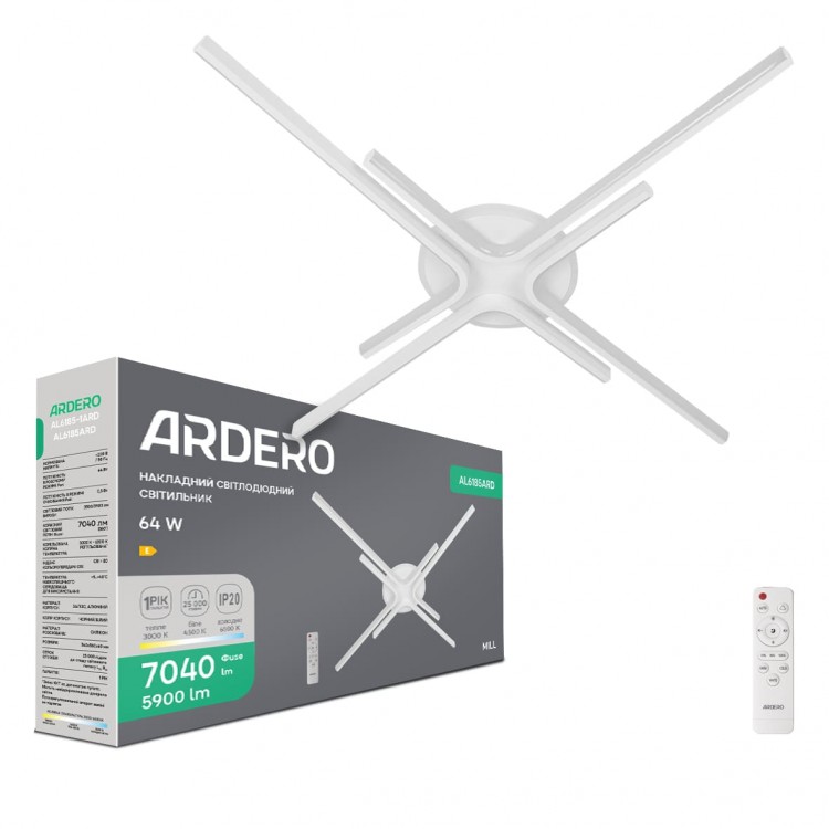 Світлодіодний накладний світильник Ardero AL6185ARD MILL 64Вт білий