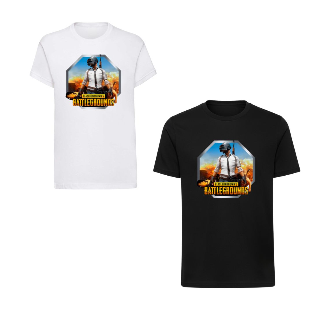 Футболка чорна з принтом Pubg Пабг